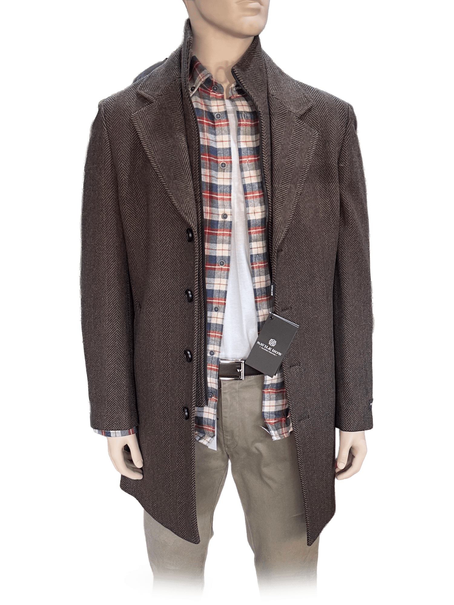 JARED Overcoat in Pecan & Ash - Harrys for Menswear
