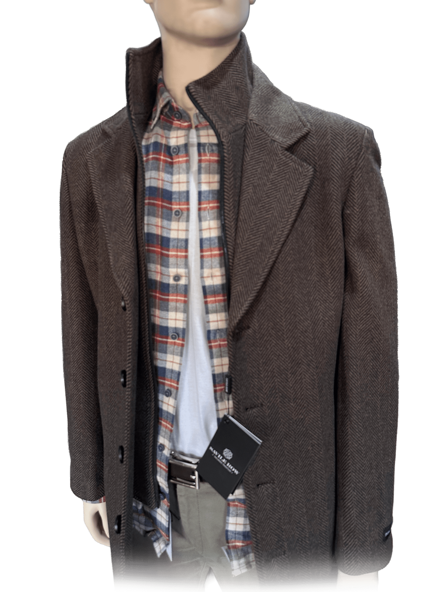 JARED Overcoat in Pecan & Ash - Harrys for Menswear