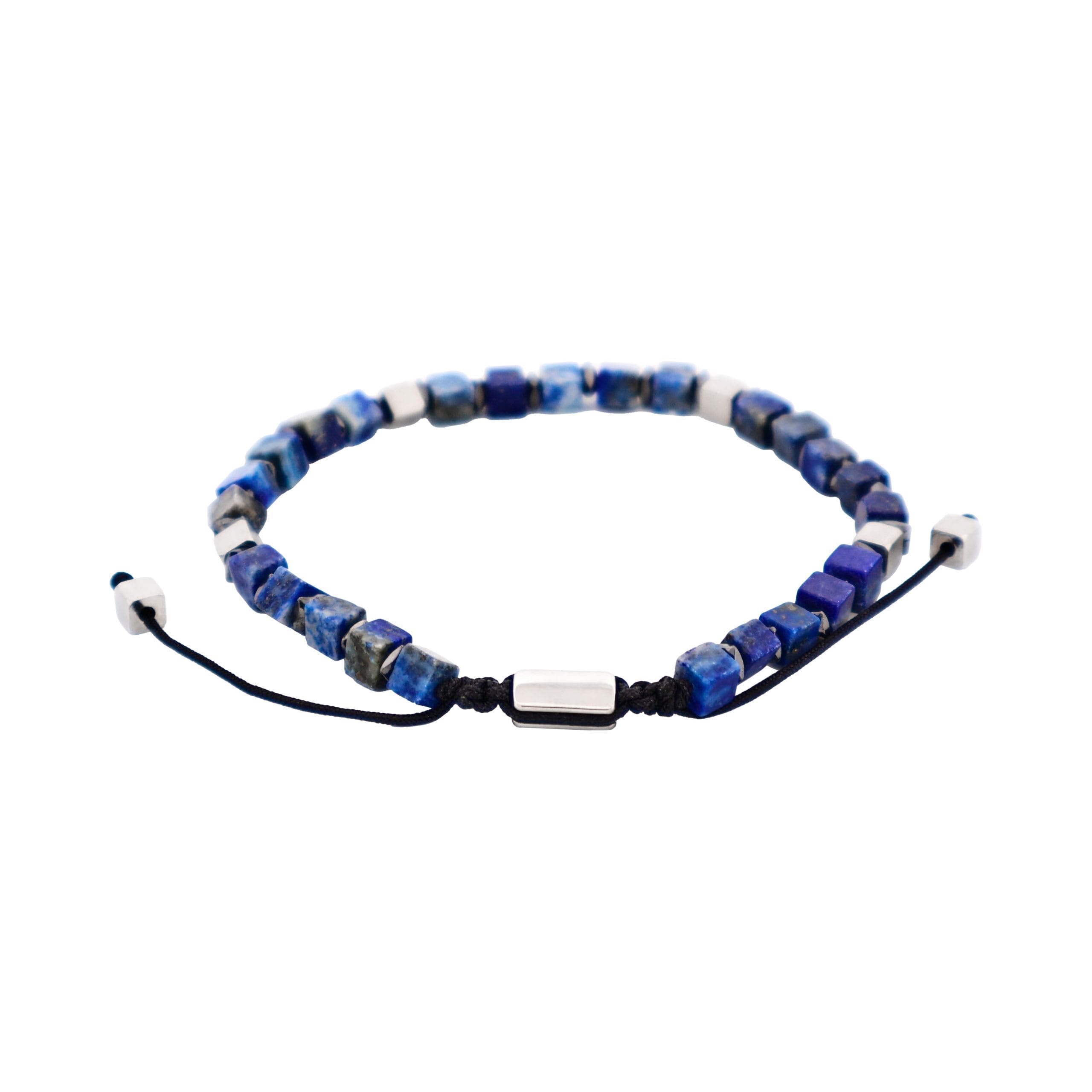 Savage - Solidate Stone Brass Beads with Stainless Steel Macramé Bracelet