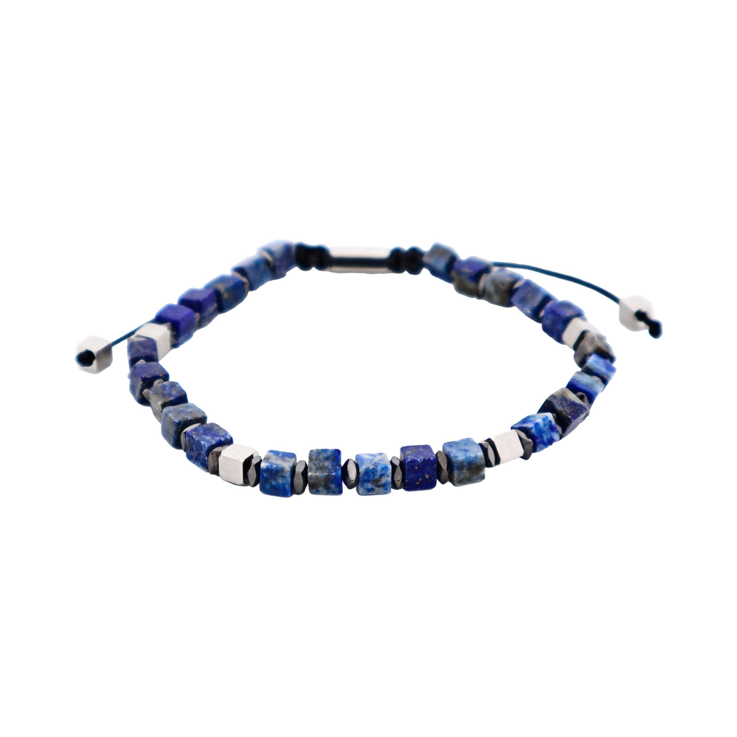 Savage - Solidate Stone Brass Beads with Stainless Steel Macramé Bracelet