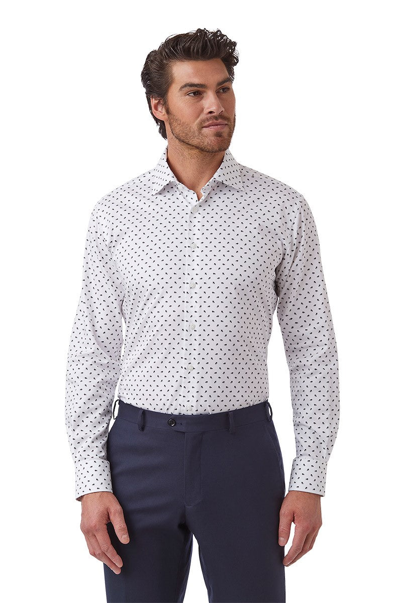 Marcell Cotton Mini Horse Print Shirt | Harrys for Menswear
The Marcell shirt in 100% soft-feel cotton with a mini horse print. Tailored fit, long sleeve, semi spread collar. Perfect for spring events. Machine washable.
$149.00 AUD