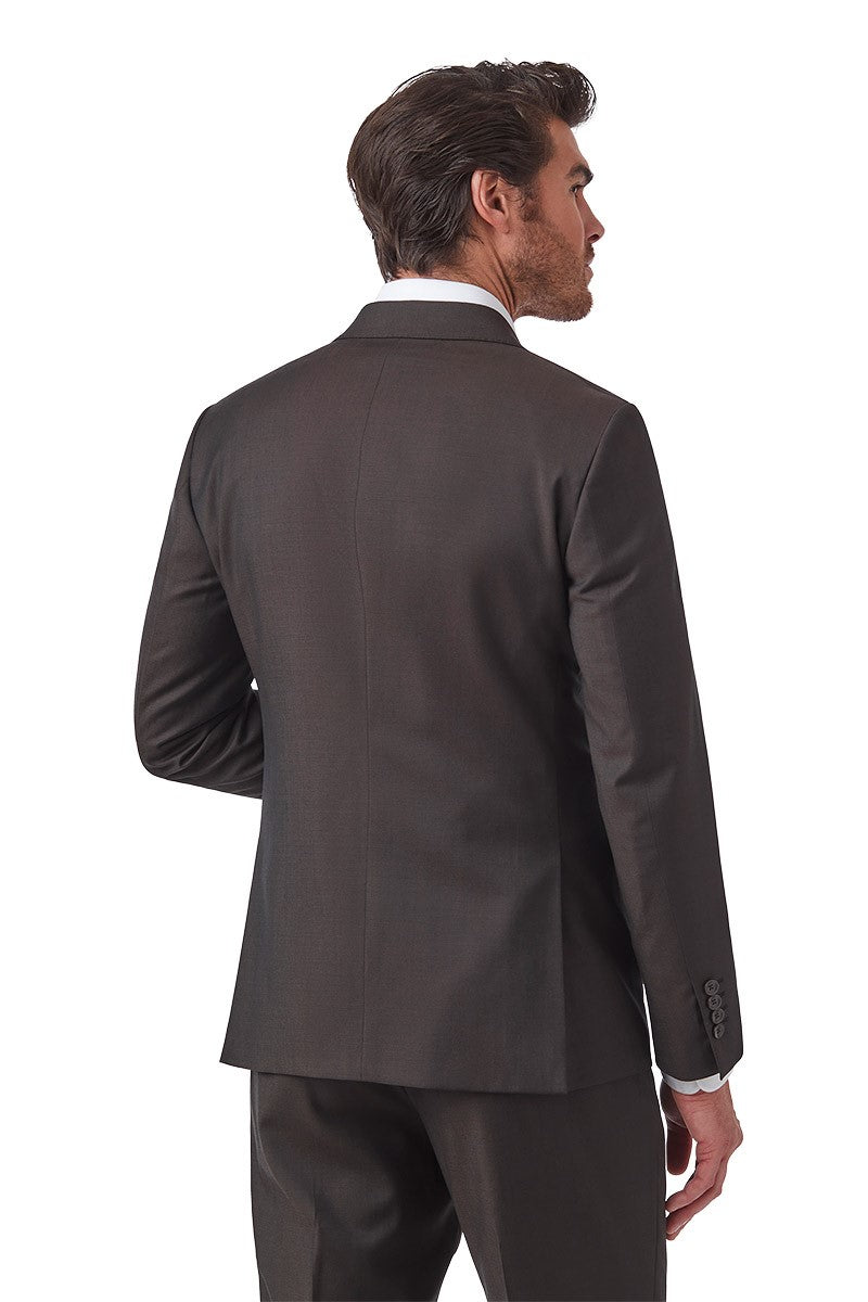 Brigadier Jacket & Razor Trouser Suit - Chocolate