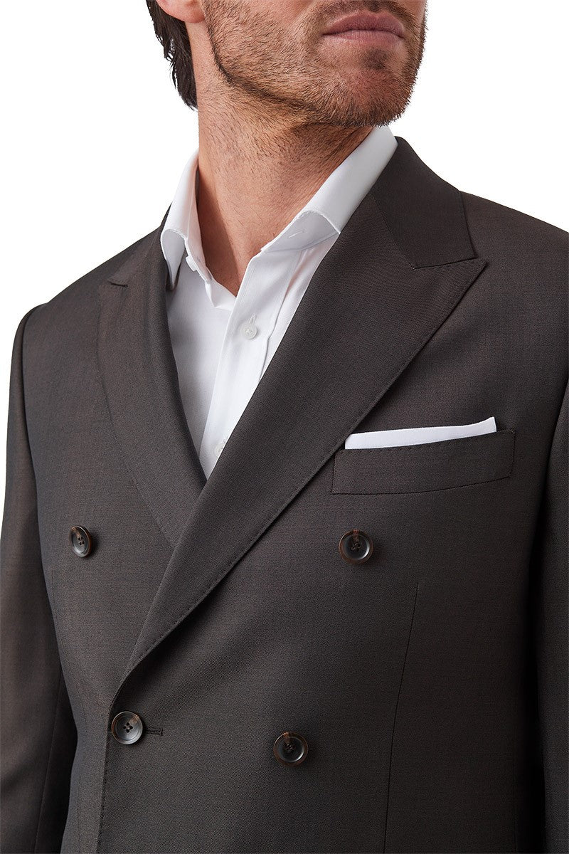 Brigadier Jacket & Razor Trouser Suit - Chocolate