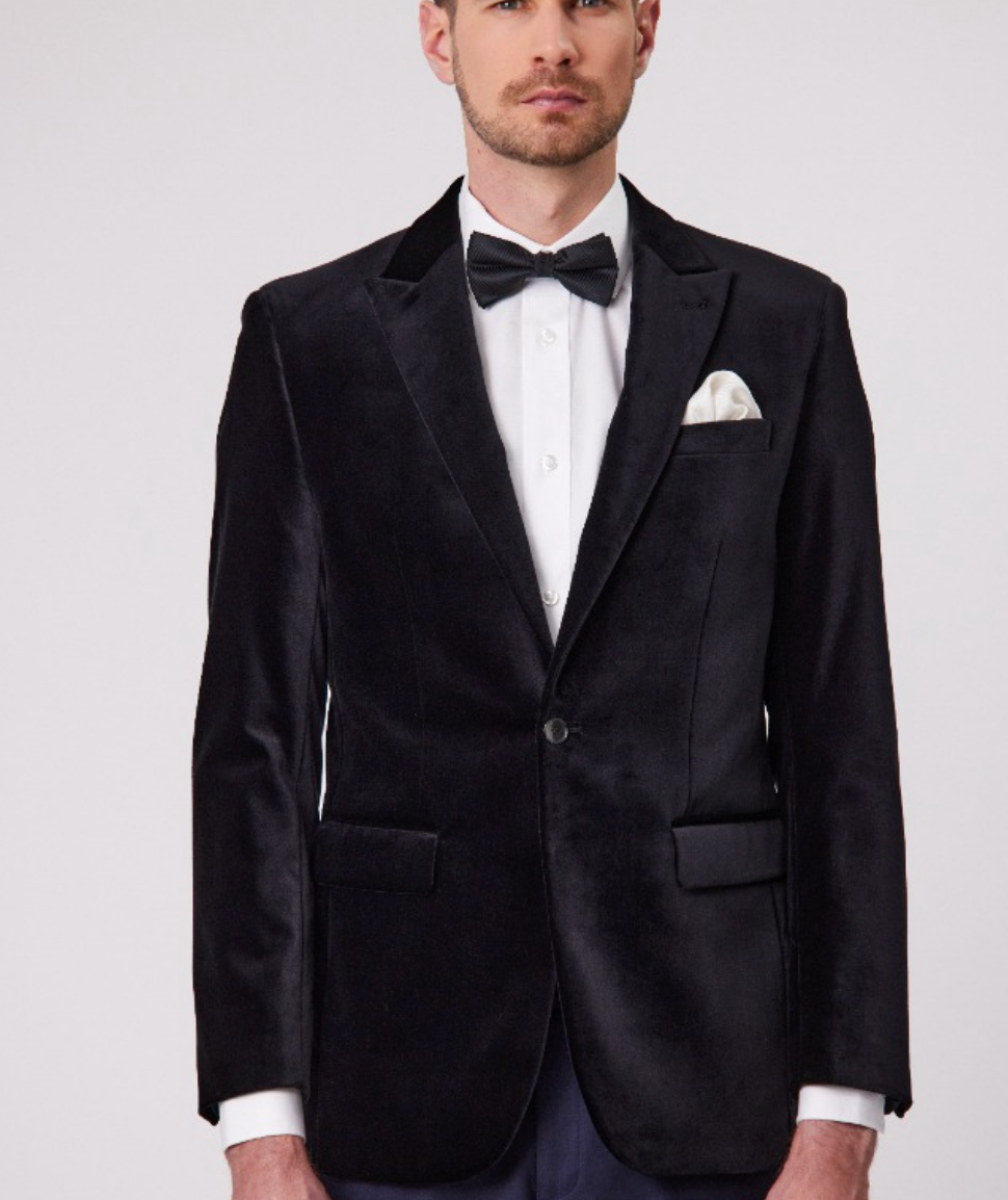 JV1 Jonah Black Velvet Jacket - Savile Row