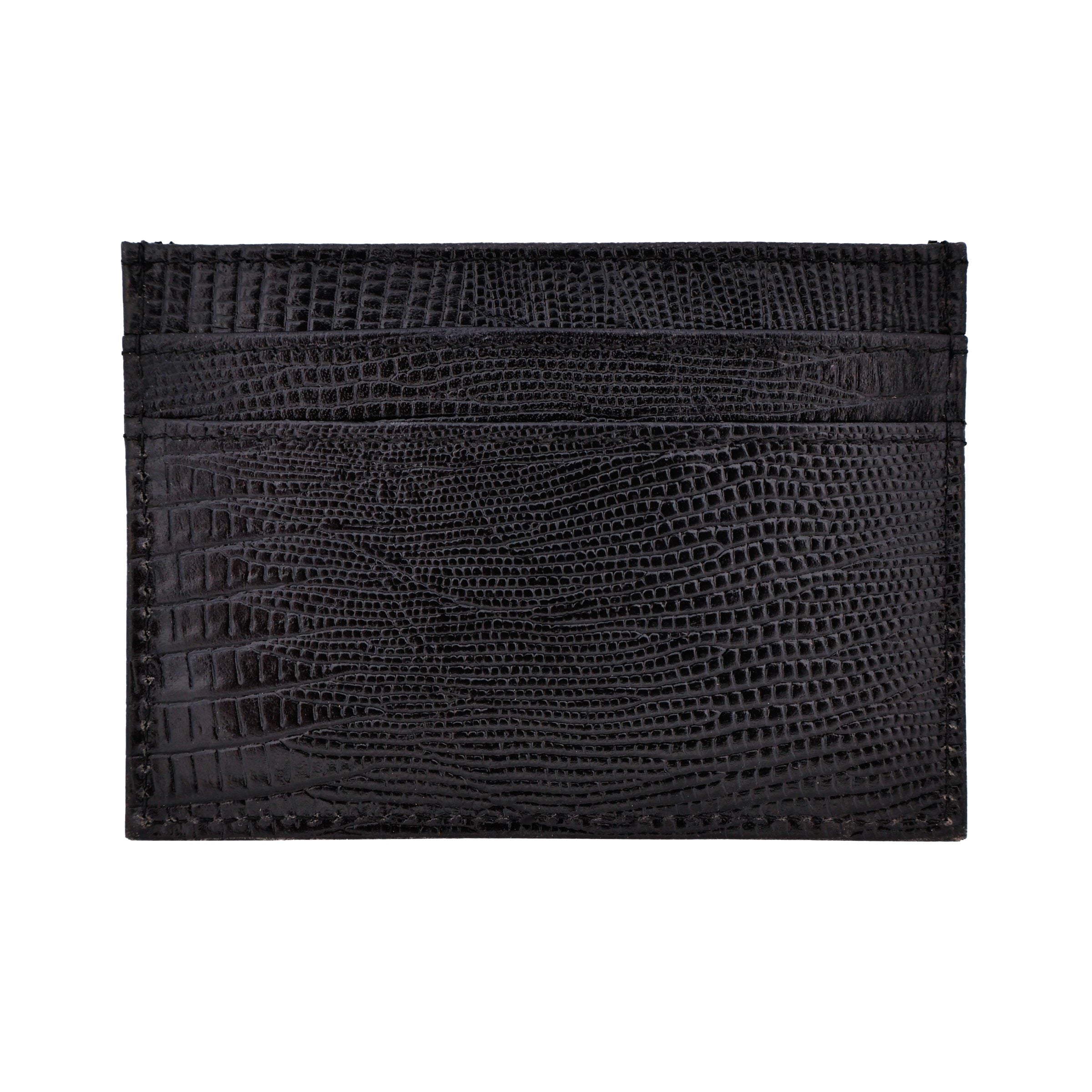 Black Florence Leather Card Wallet