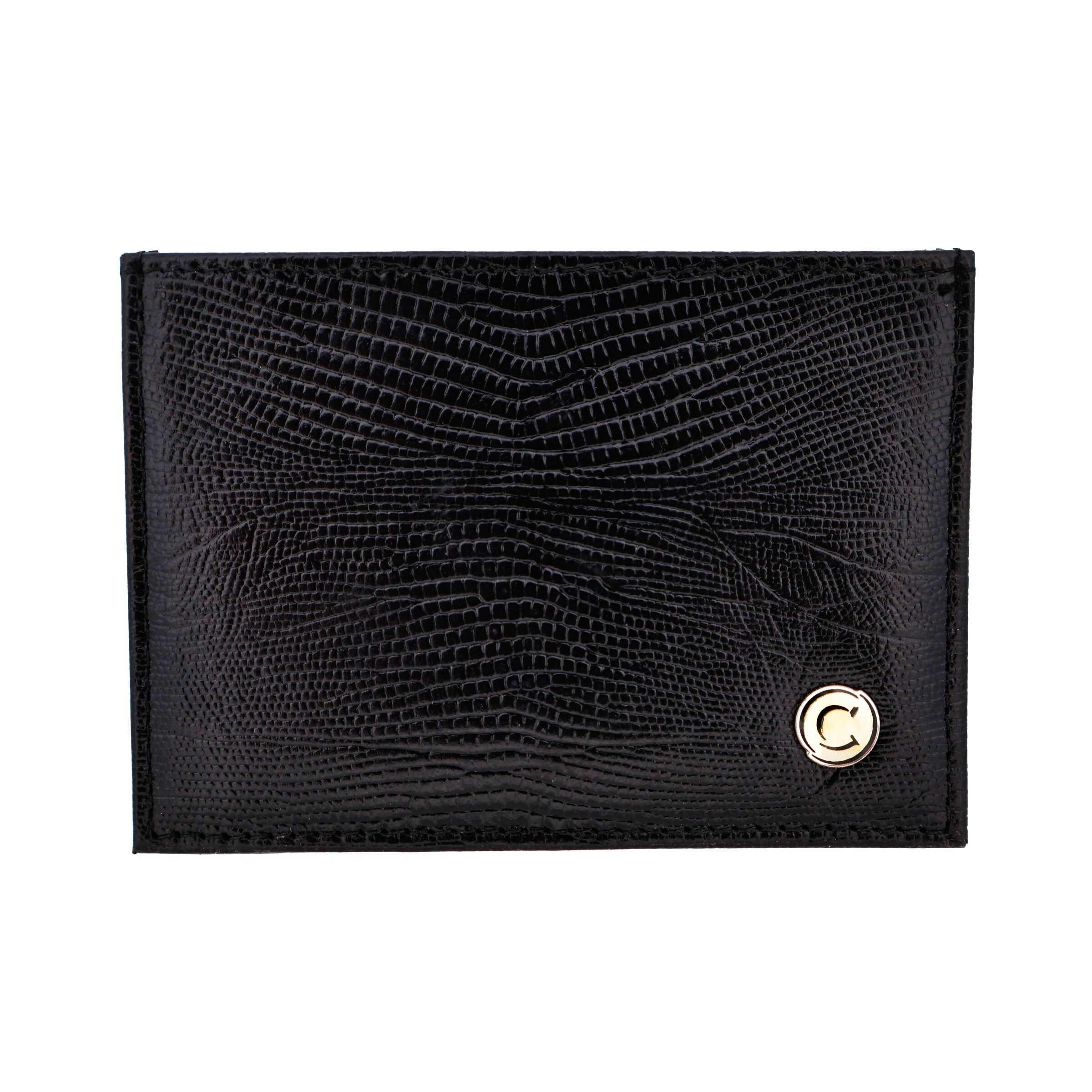 Black Florence Leather Card Wallet