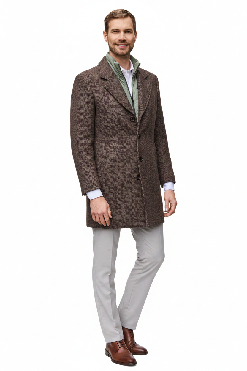 JARED Overcoat in Pecan & Ash
Jared Removable Collar Overcoat by Savile Row (London) Stay warm and fashionable in the JARED COAT WITH A REMOVABLE COLLAR. Made from luxurious Australian Wool,…
$415.00 AUD