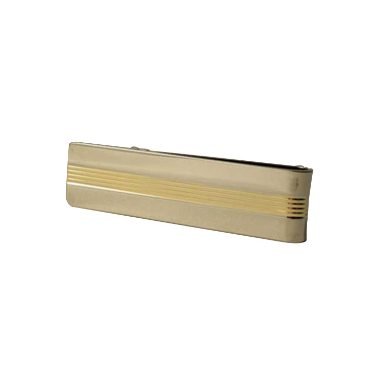 Rhodium & Gold Plated Striped Money Clip