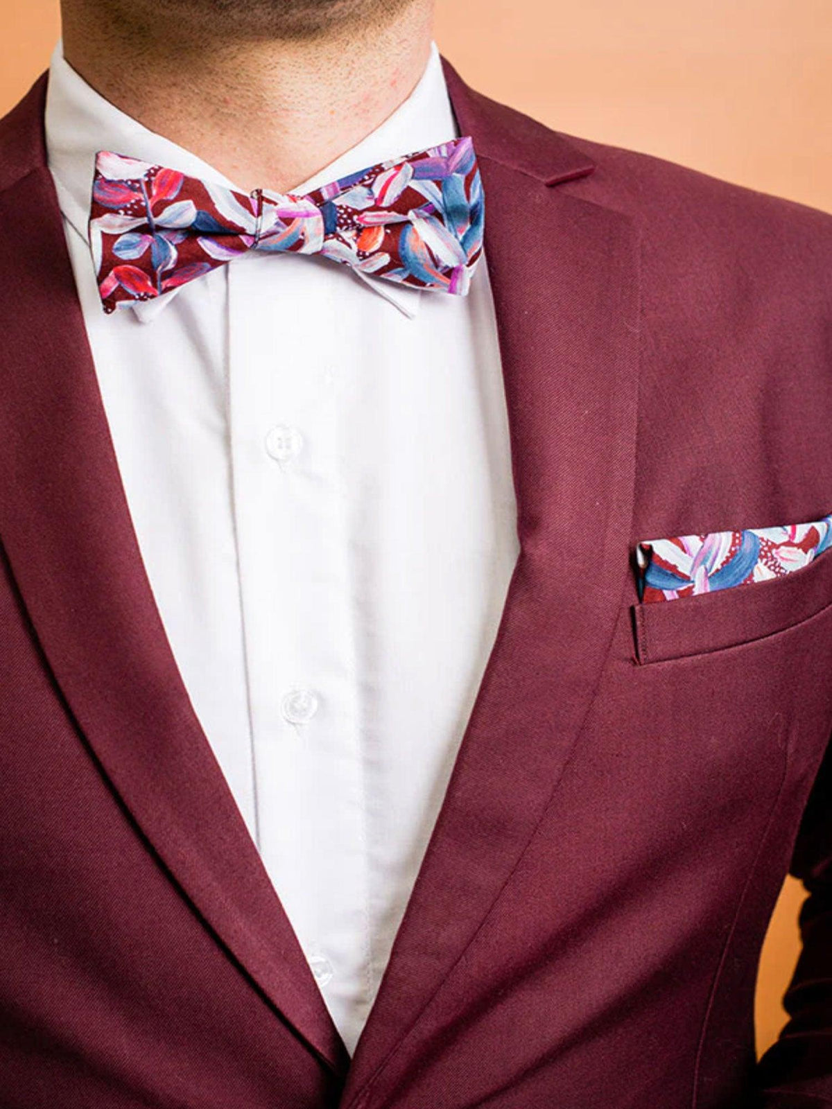 Protea Burgundy Bow Tie - Harrys for Menswear