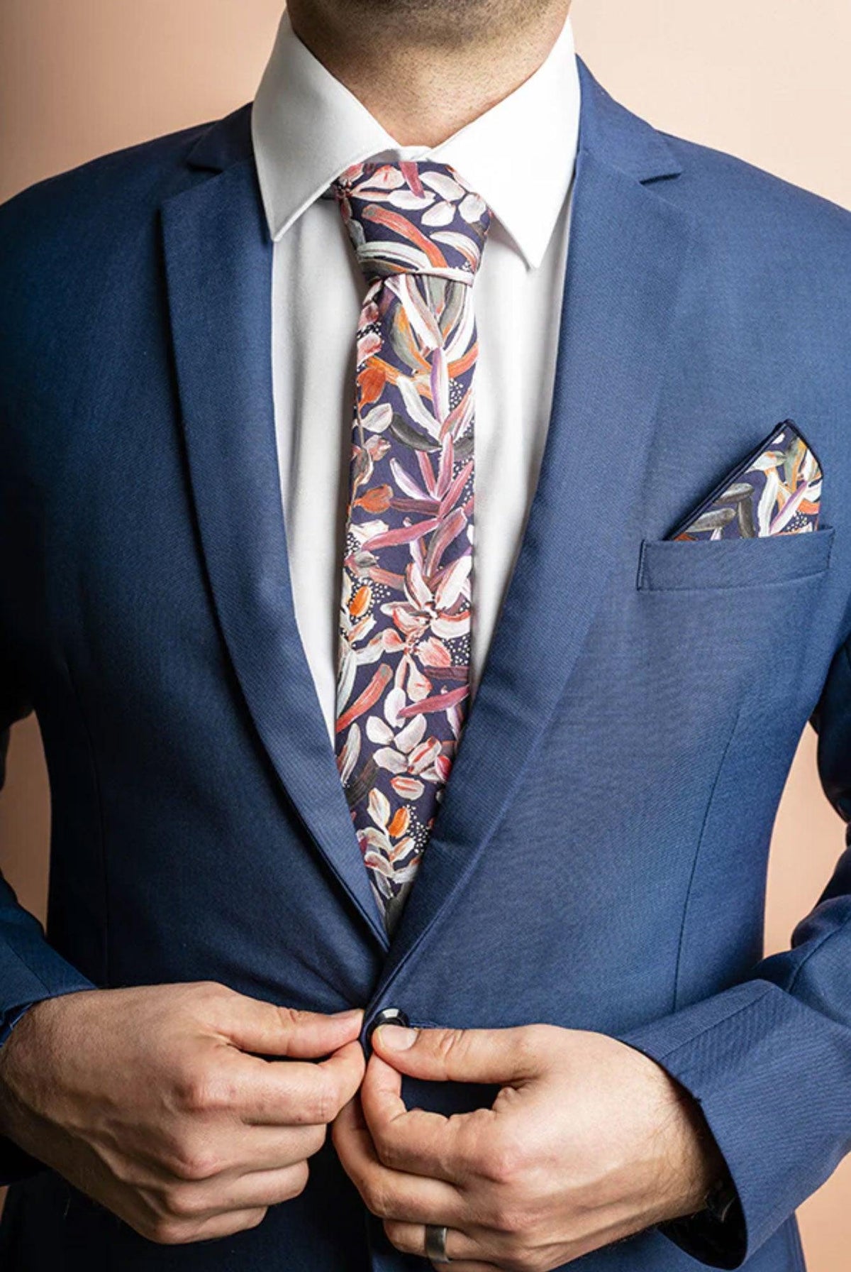 Protea Navy Tie - Harrys for Menswear