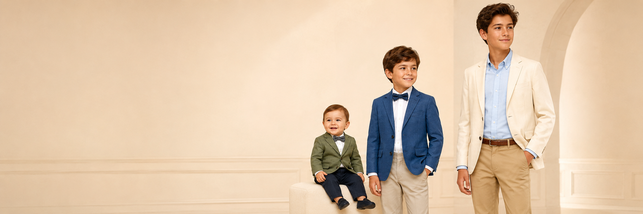 Boys Suit Jackets for ages 1 to 16 in the lastest fashion colours 