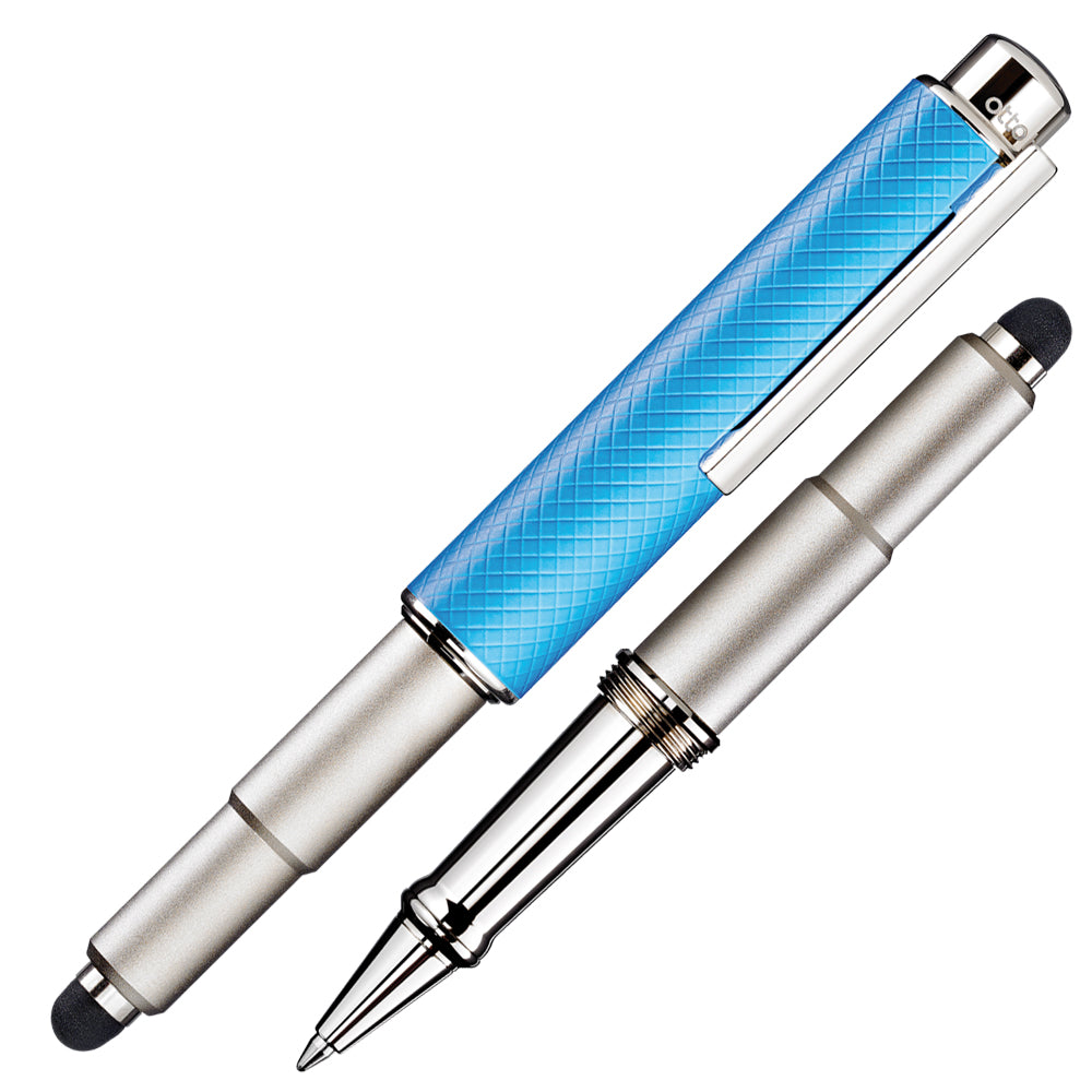 Design 05 Touch Tip Squares Blue - Ballpoint