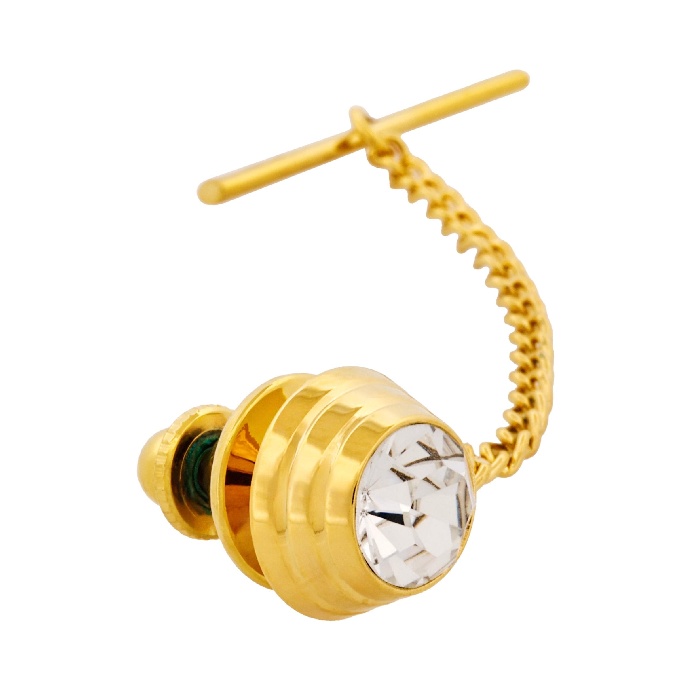 Gold Plated & Crystal Tie Tak
