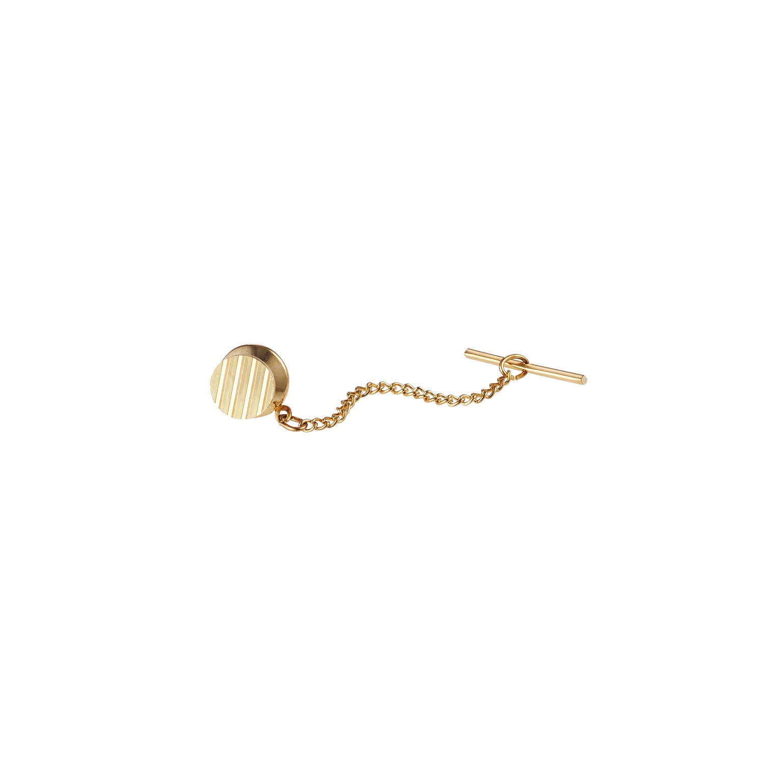 Gold Plated Tie Tak & Chain