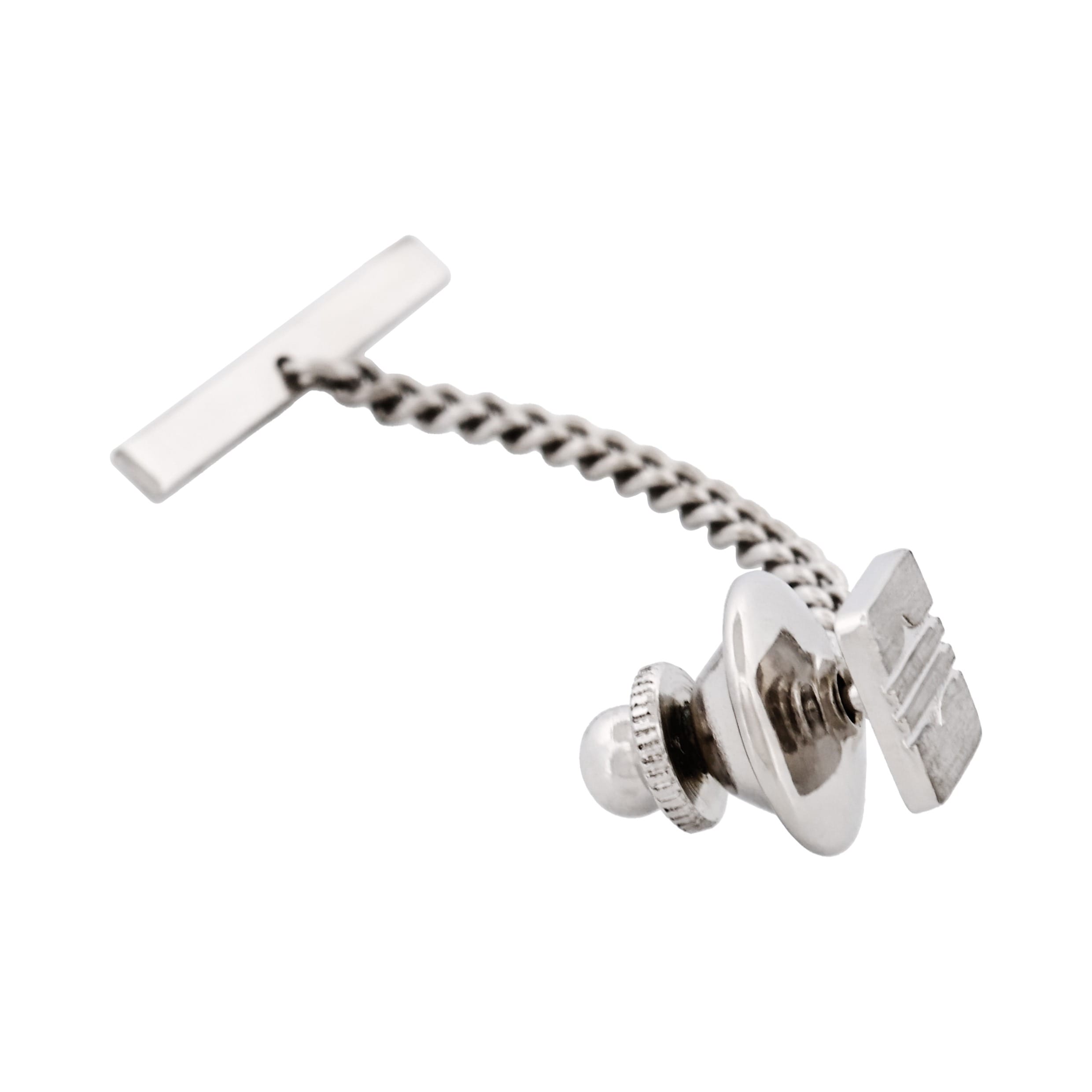 Rhodium Plated Tie Tak
