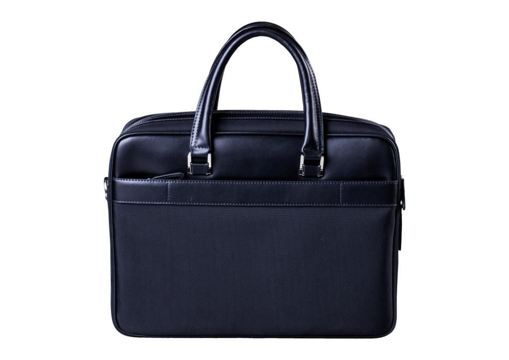 Canvas Black Leather Breif Case