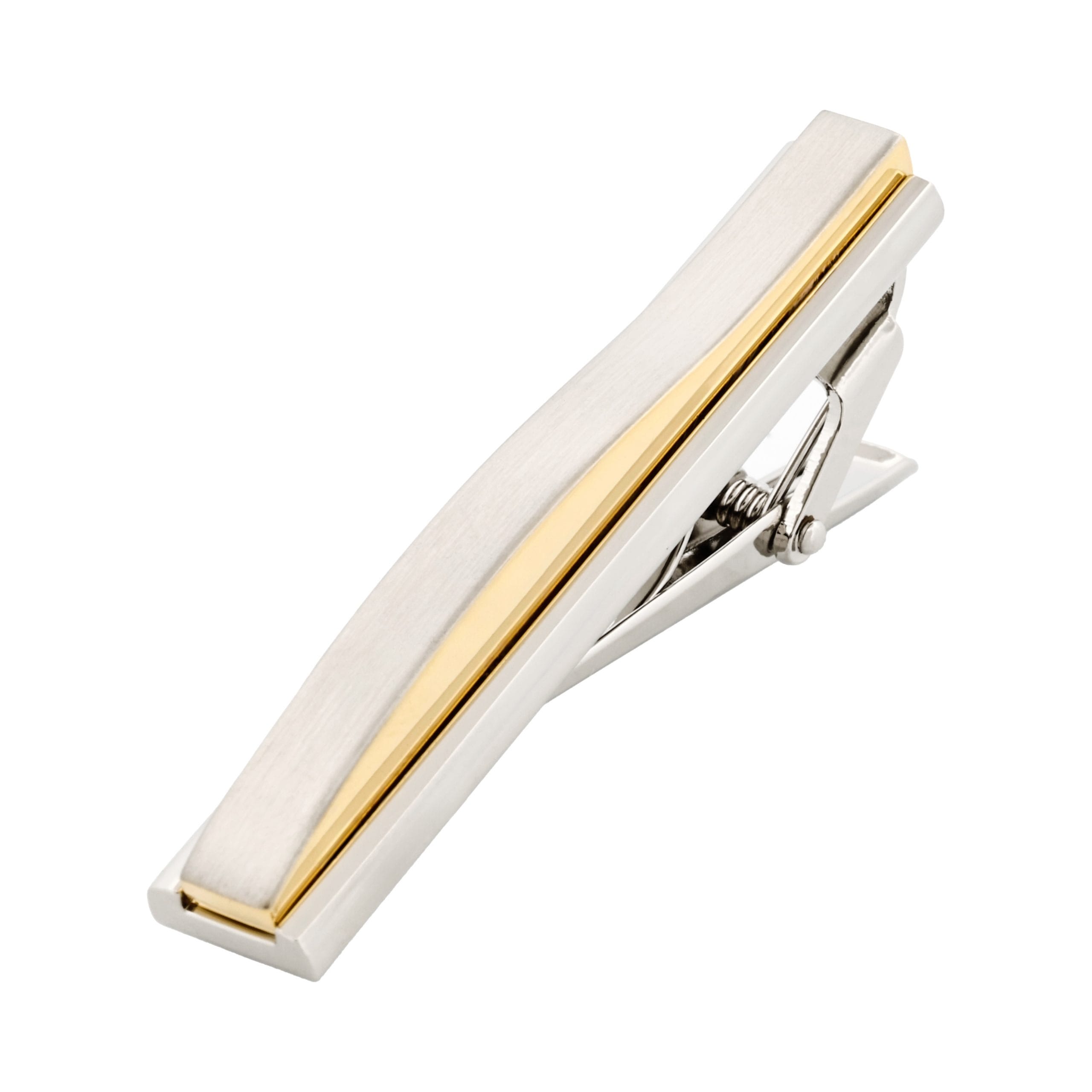 Rhodium & Gold Plated Tie Clip