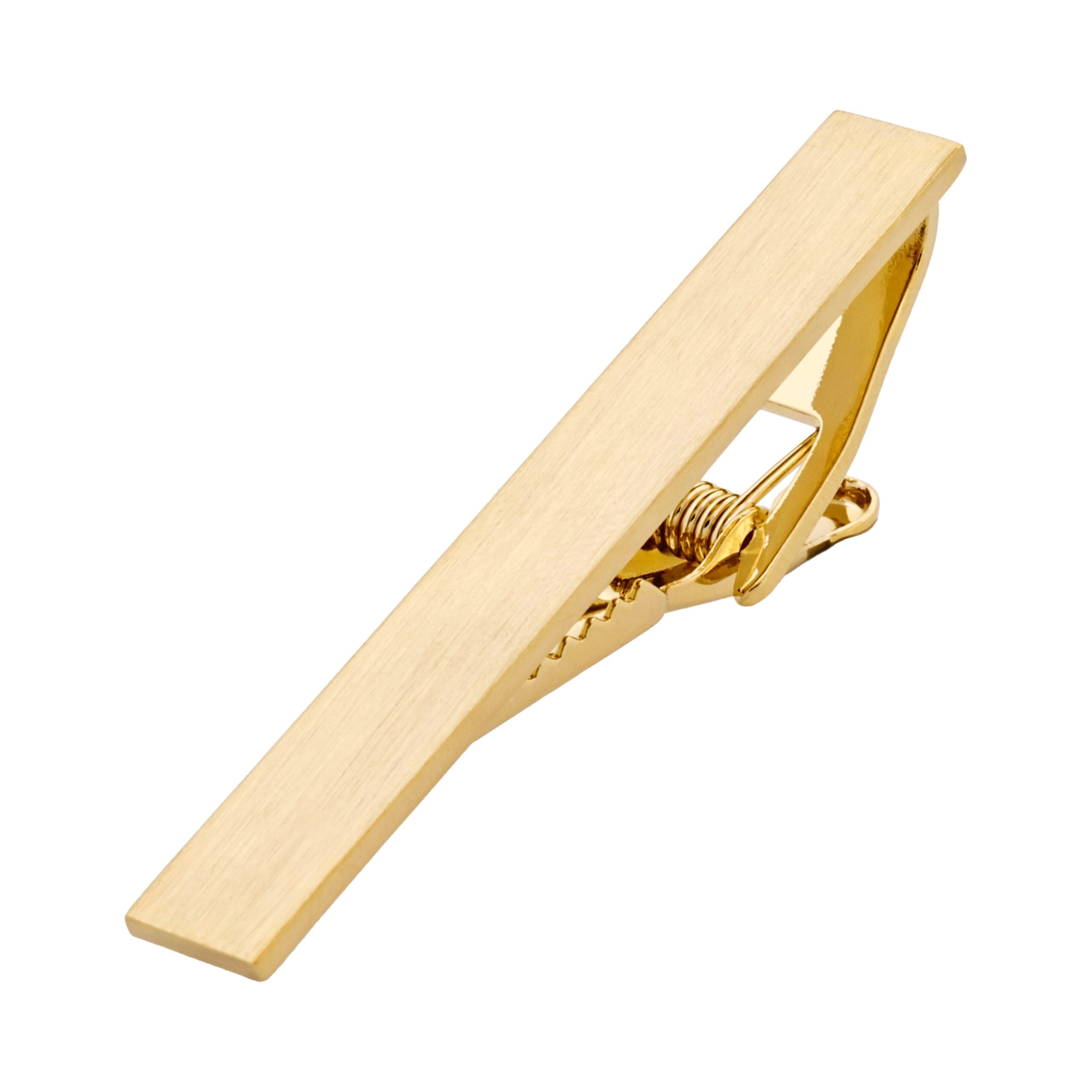 Brushed Gold Plated Tie Clip