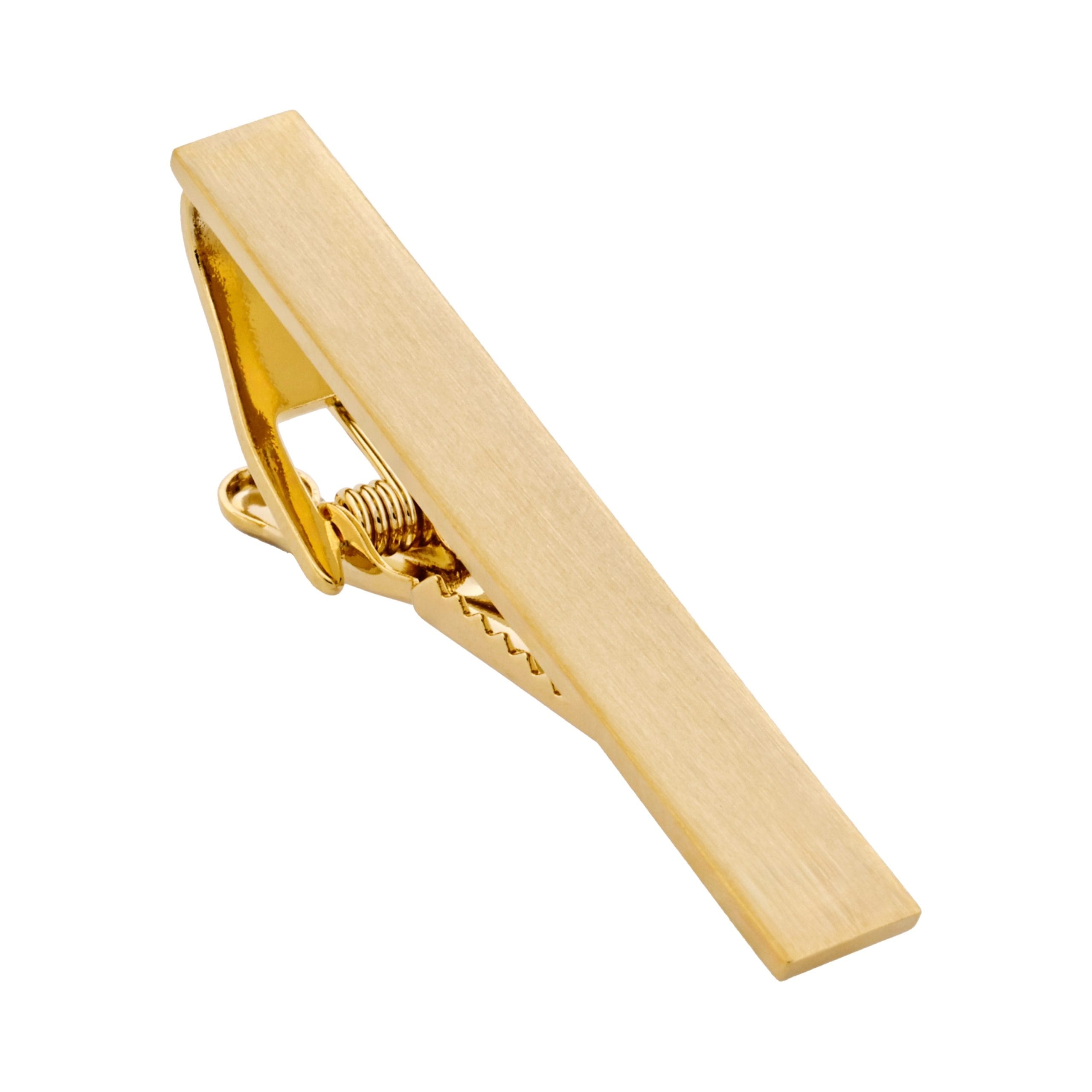 Brushed Gold Plated Tie Clip