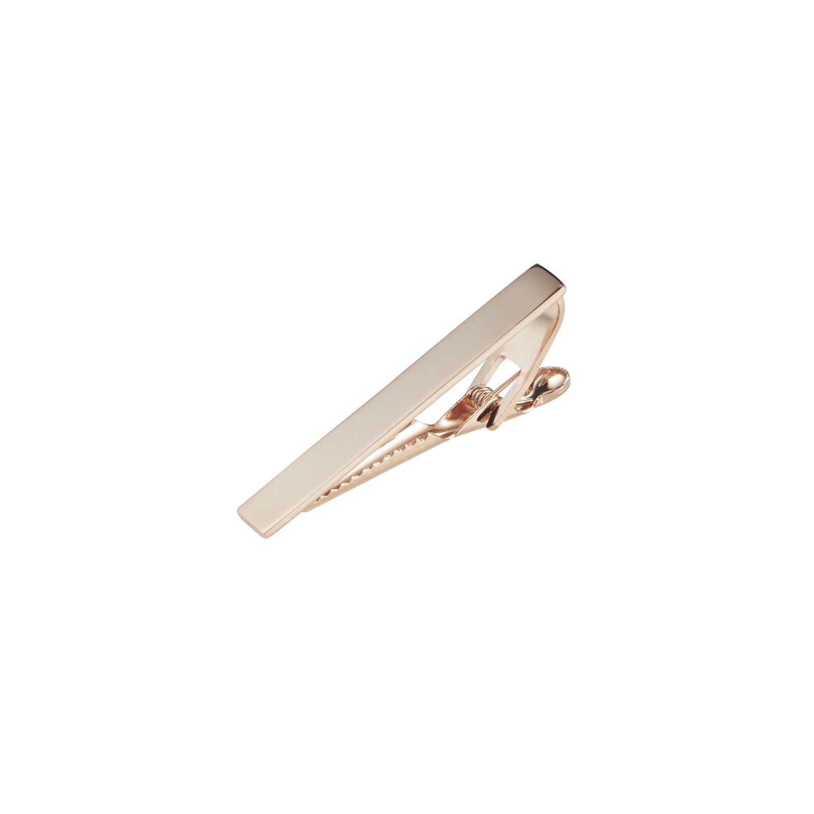Polished Rose Gold Plated Tie Clip