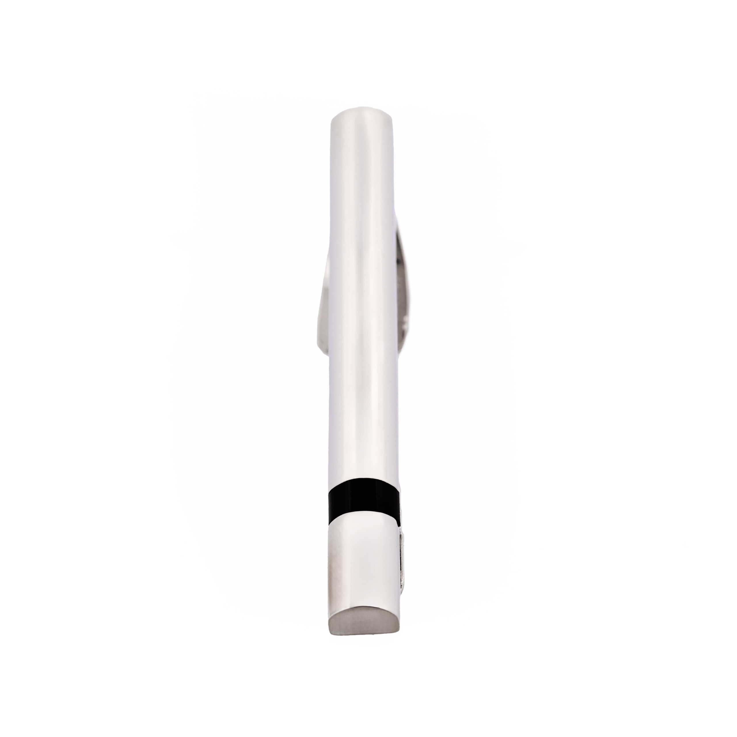 Brush Rhodium/Black Tie Bar 60mm