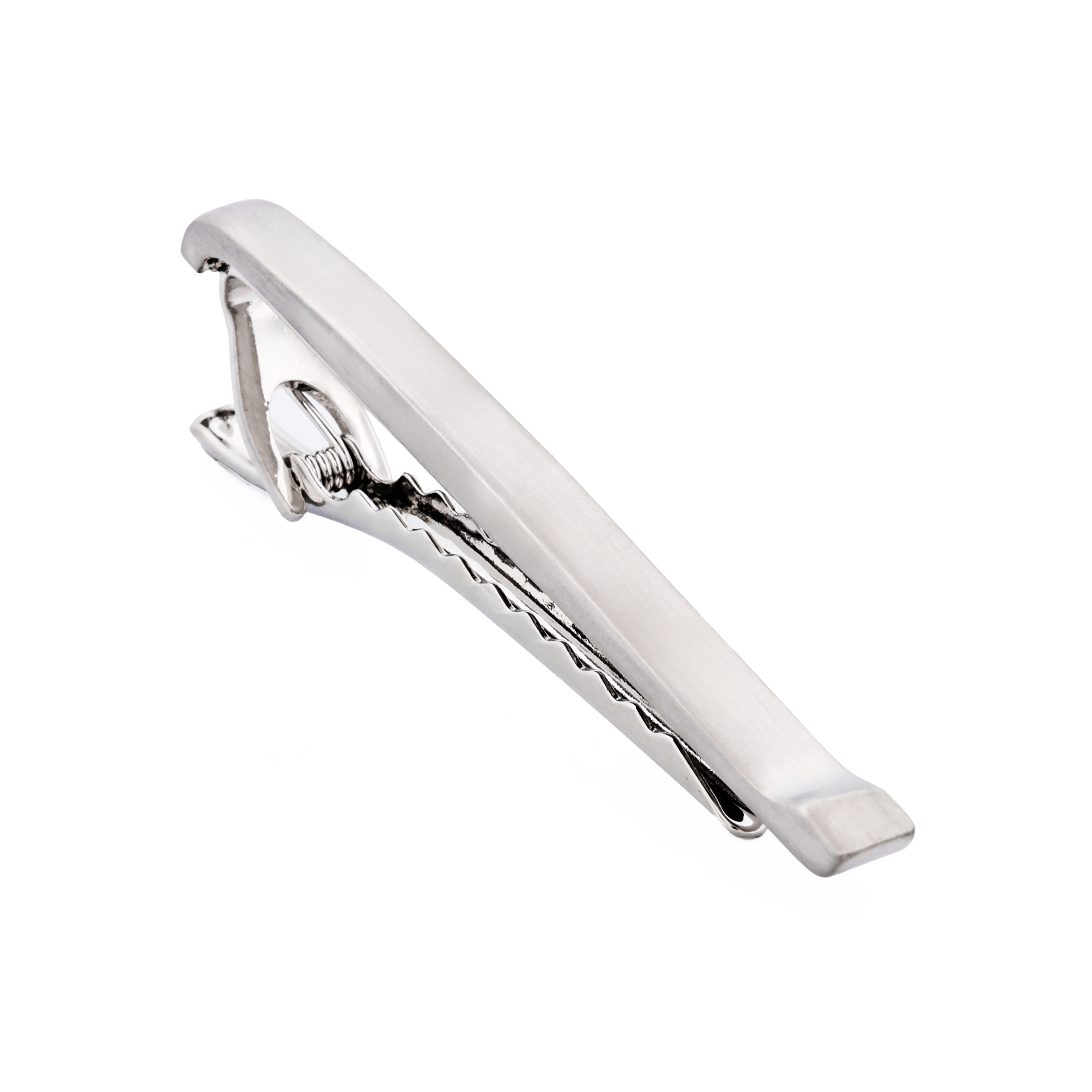Rhodium plated cz Tie Bar