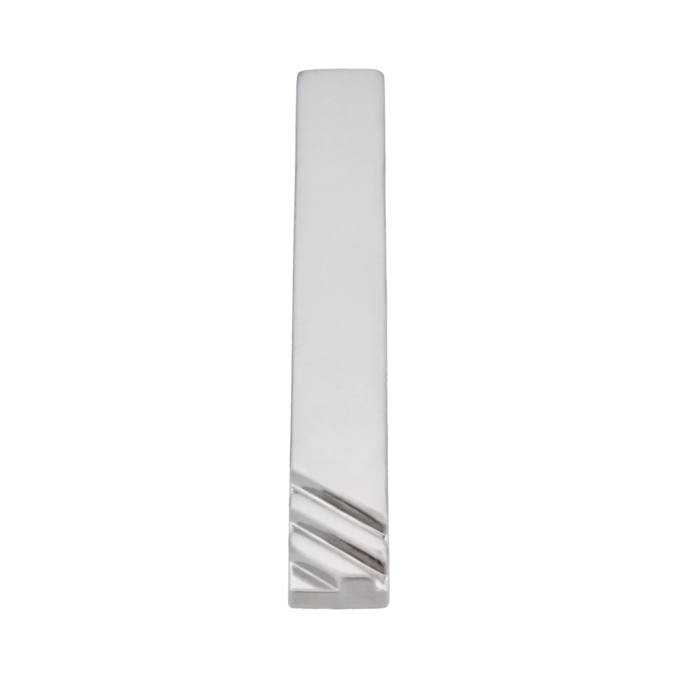 Brush Rhodium Plated Tie Bar
