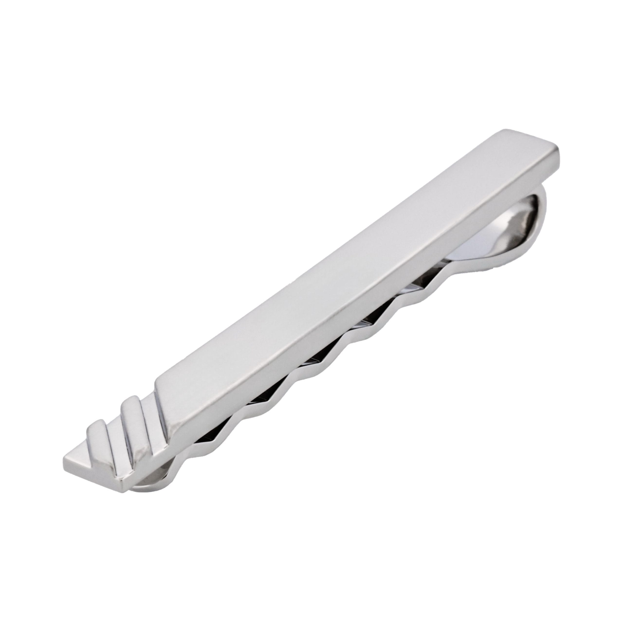 Brush Rhodium Plated Tie Bar