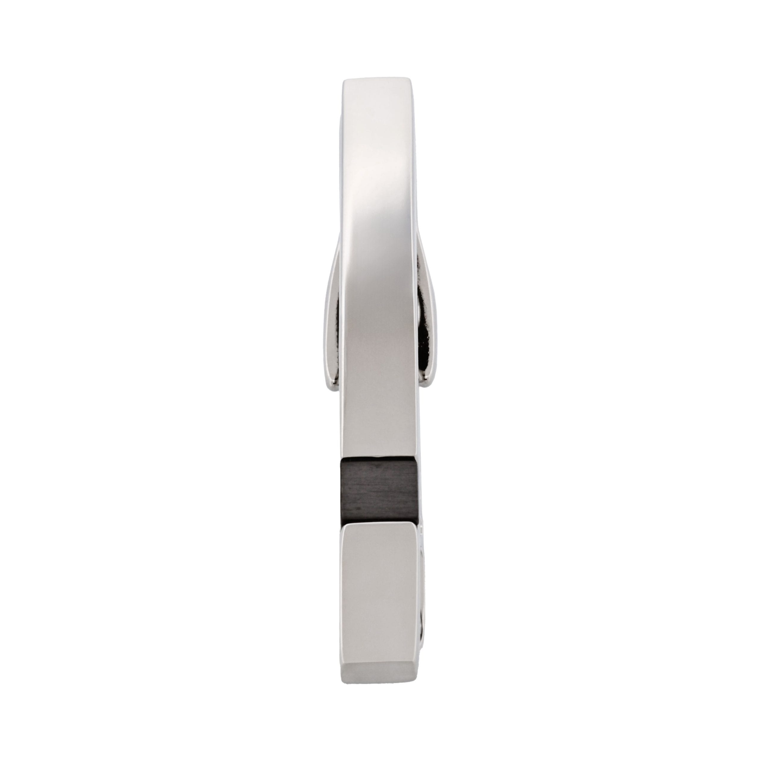 Polished Rhodium & Gun Metal Plated Tie Clip