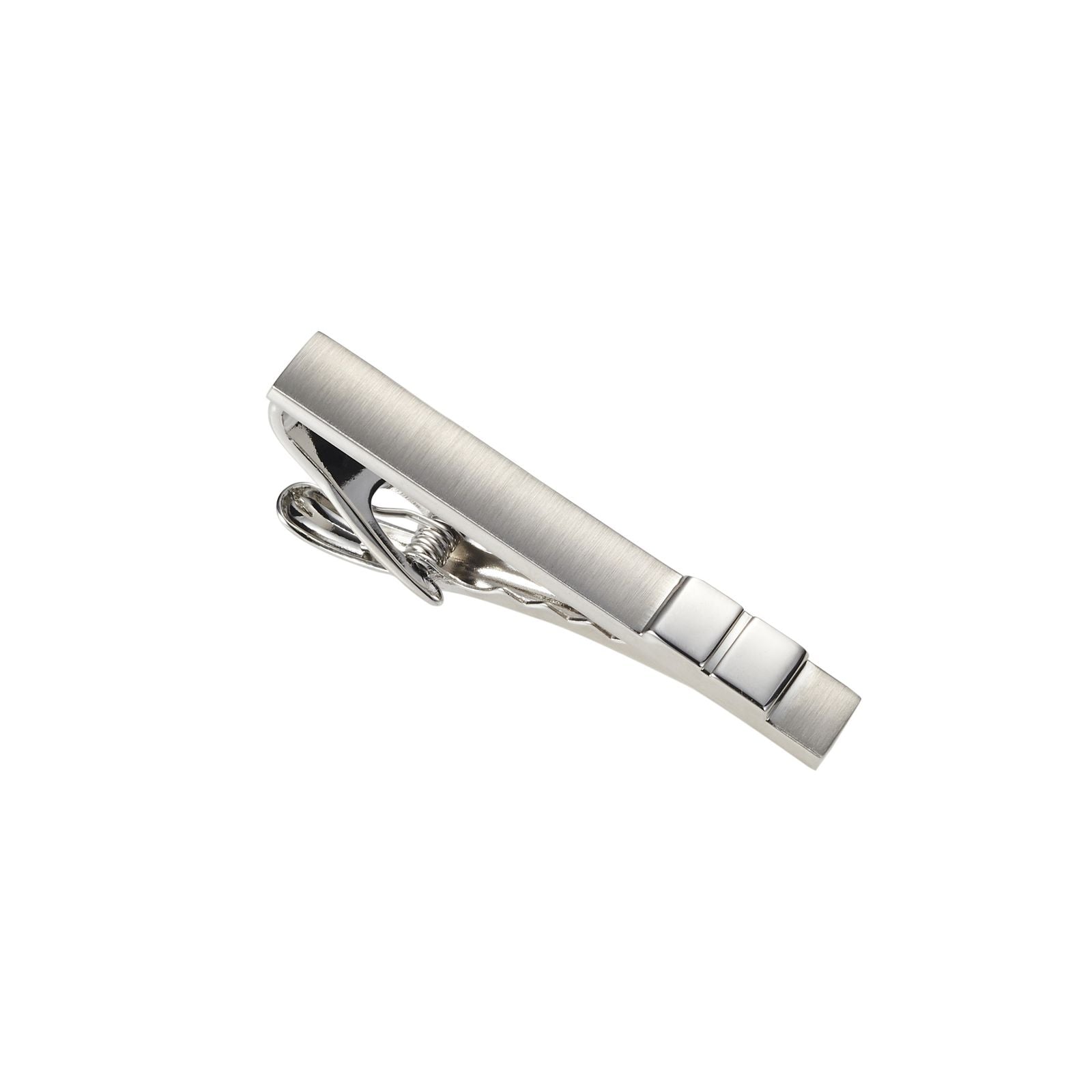 Rhodium Brushed Rhodium Tie Bar