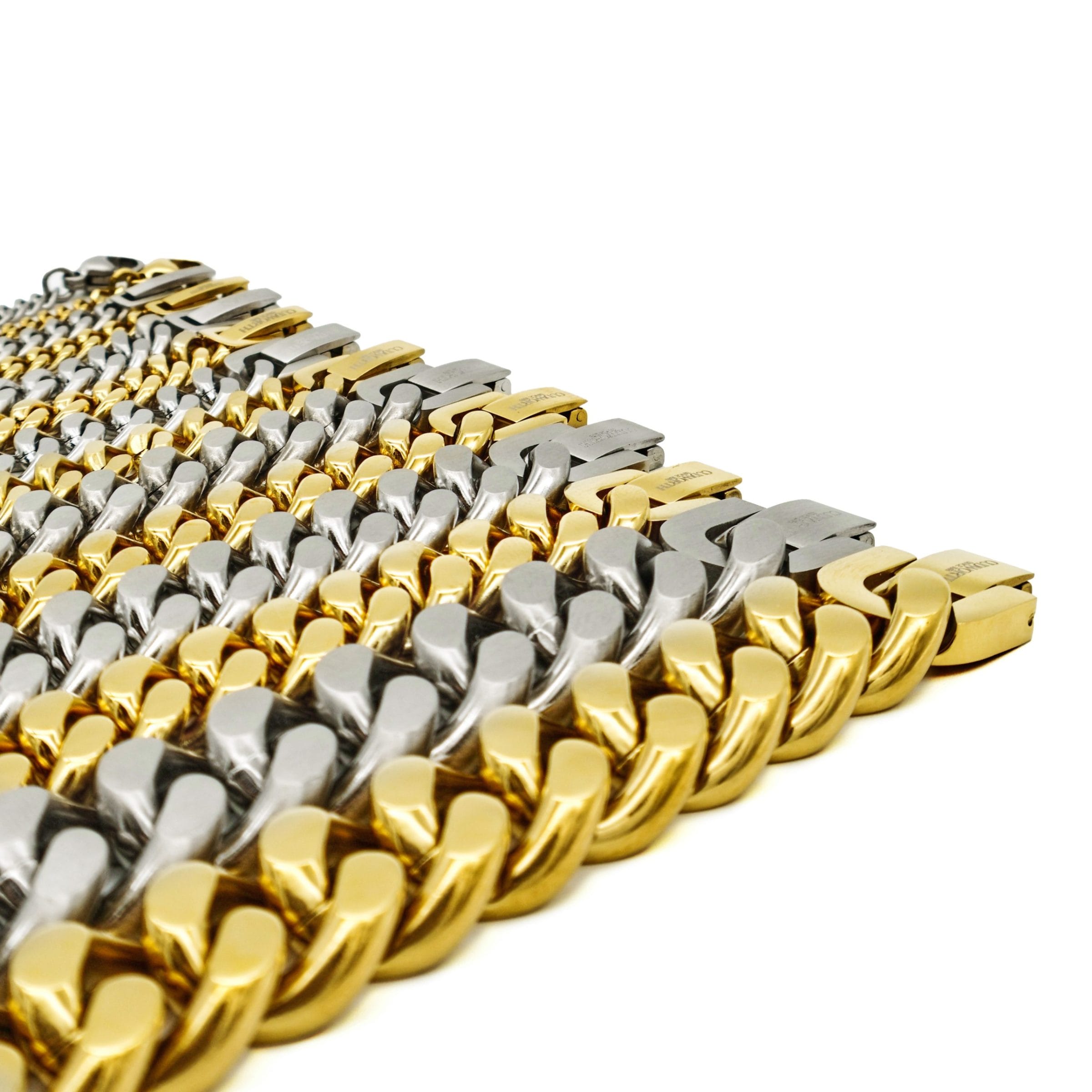 Classic Cuban Link Bracelet Ion Plated Gold (215 x 10mm)