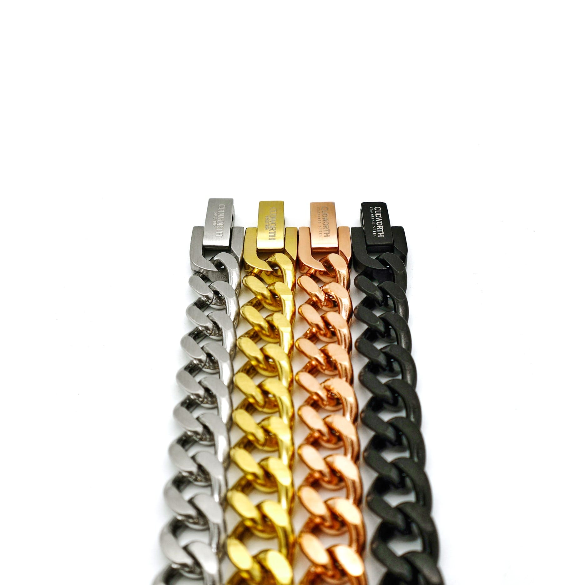 Ion Plated Black Stainless Steel Classic Curb-Link Chain Bracelet