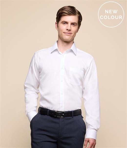 1639L - White Blake Non Iron Shirt by Gloweave - Harrys for Menswear