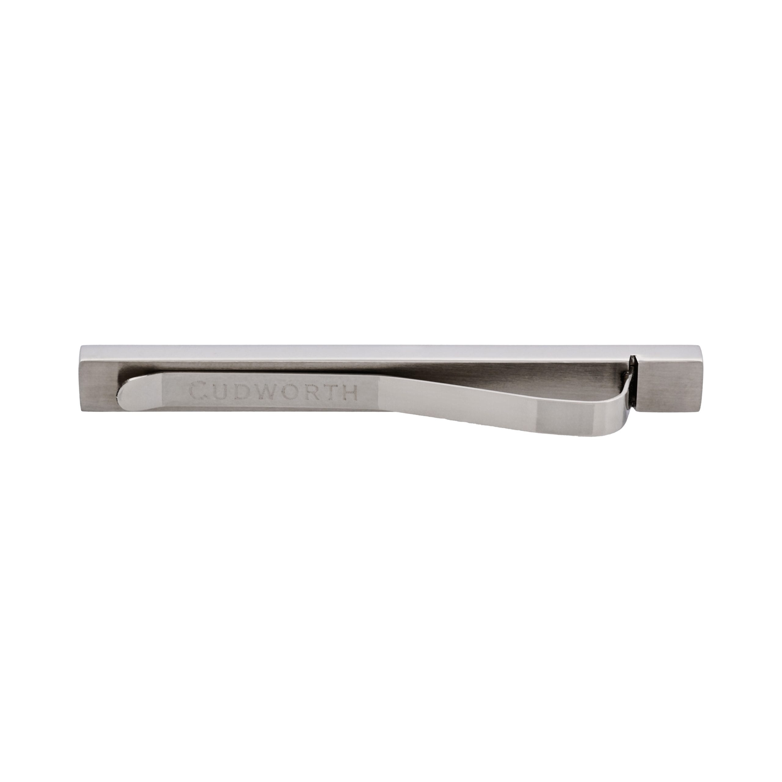 Polished Stainless Steel Tie Slide with Carbon Fibre inlay