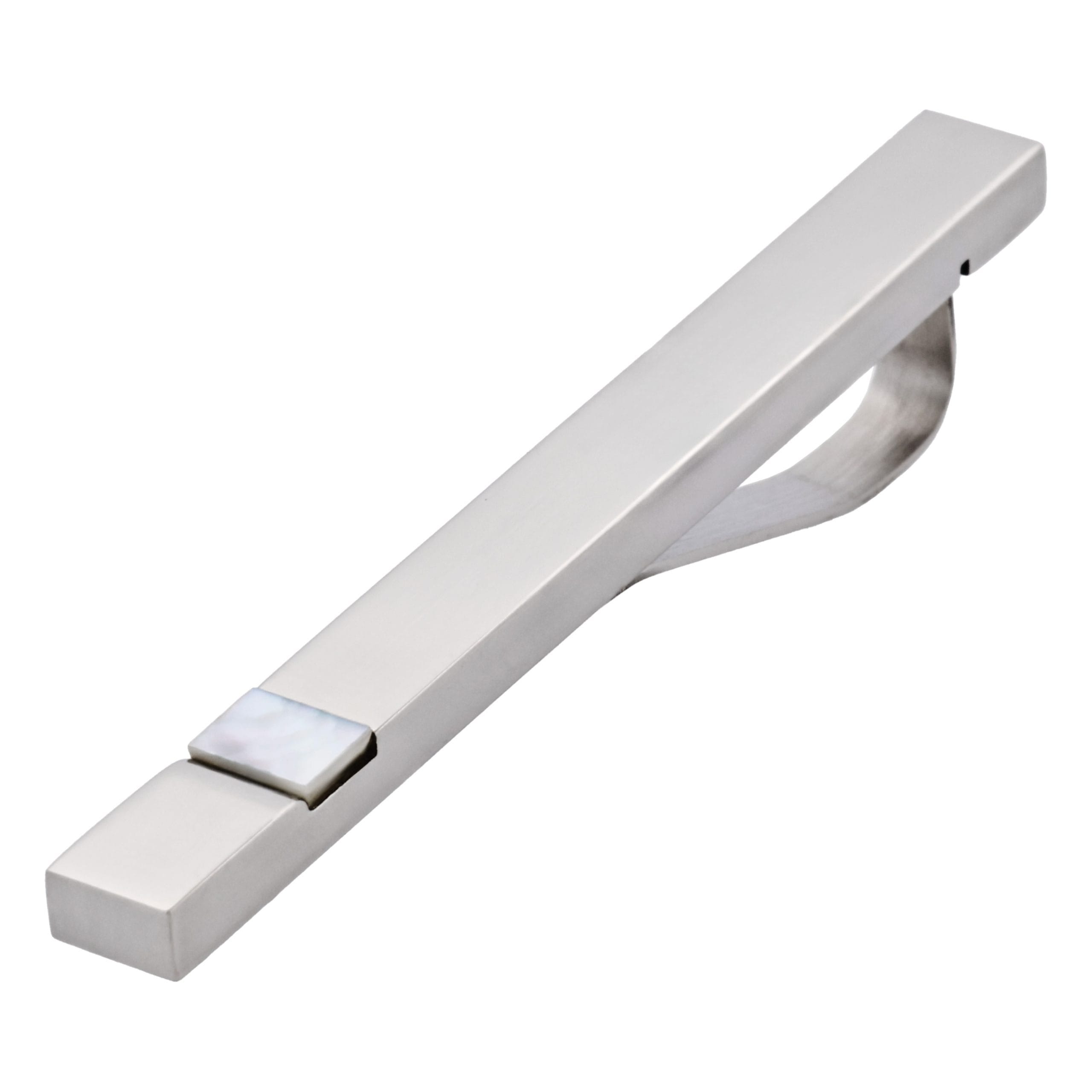 Polished Stainless Steel and Mother of Pearl Tie Slide 50MM