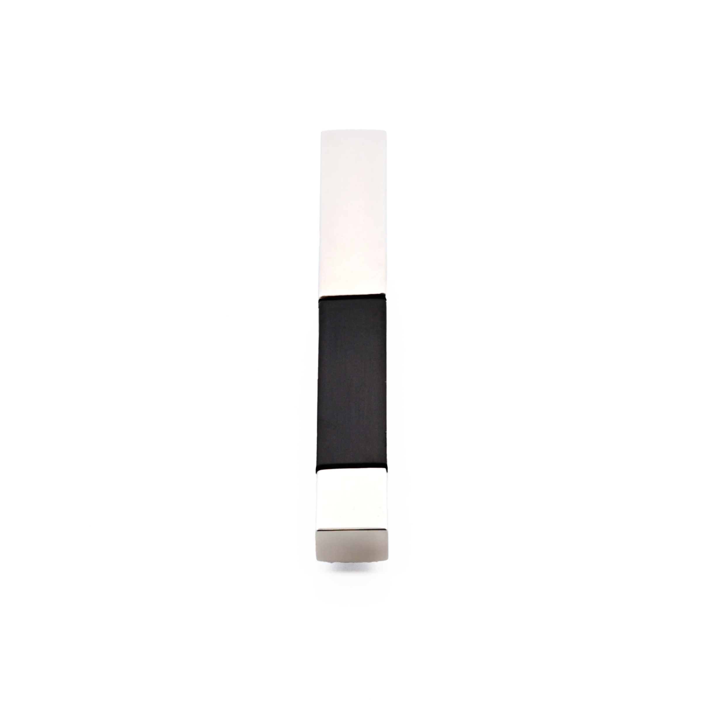 Polished Stainless Steel with Brushed Ion Plated Gun Metal Tie Slide