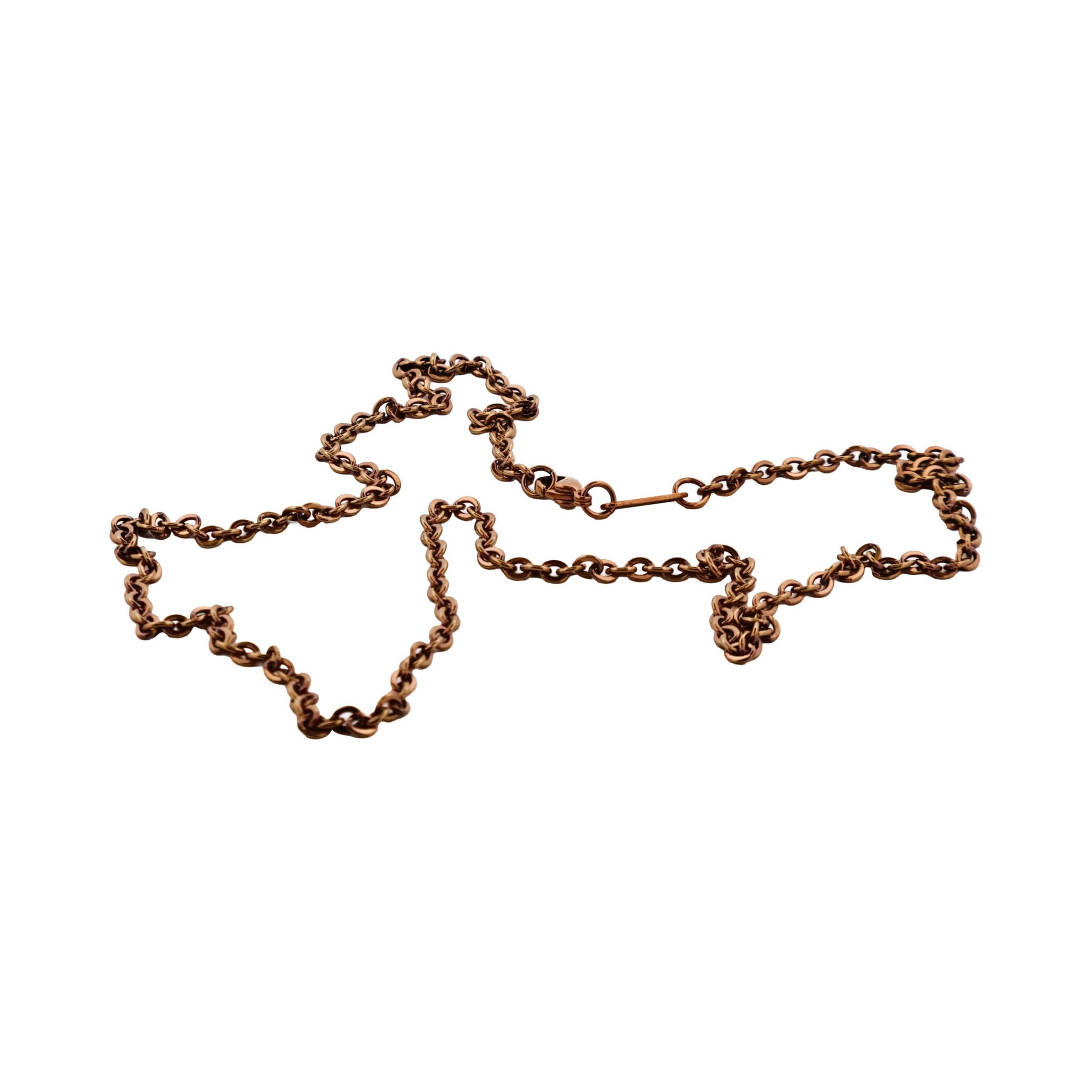 Ion Plated Brown Stainless Steel Rolo Neck Chain