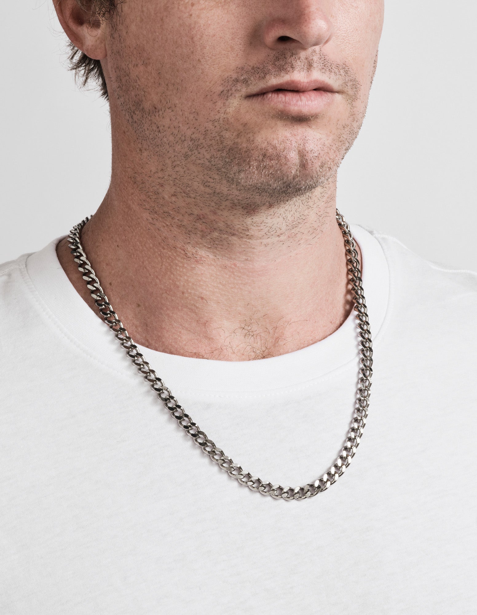 Stainless Steel Thick Curbed Link Neck Chain