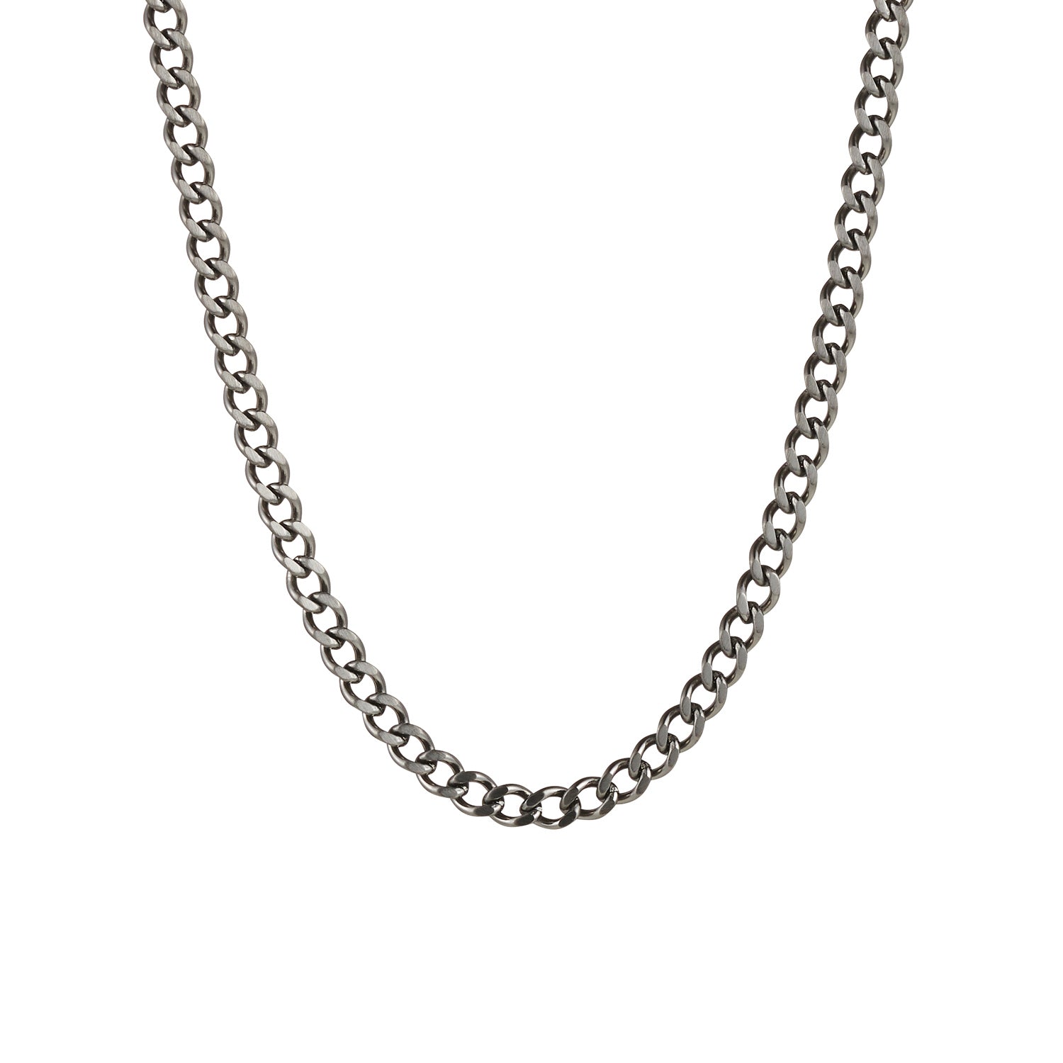 Ion plated Gun Metal Stainless Steel Curb Link Chain