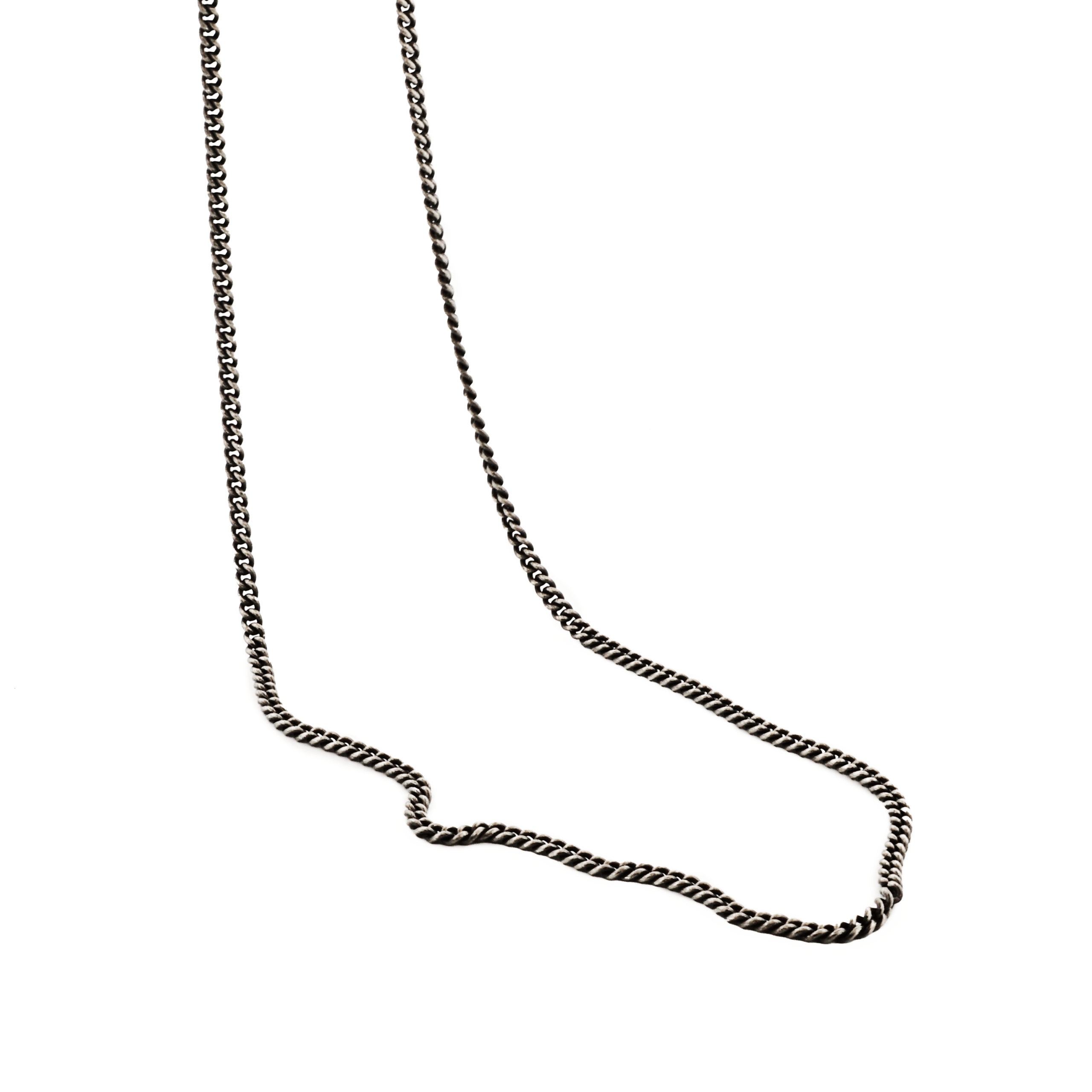 Ion Plated Gun Metal Plated Curb Link Neck Chain