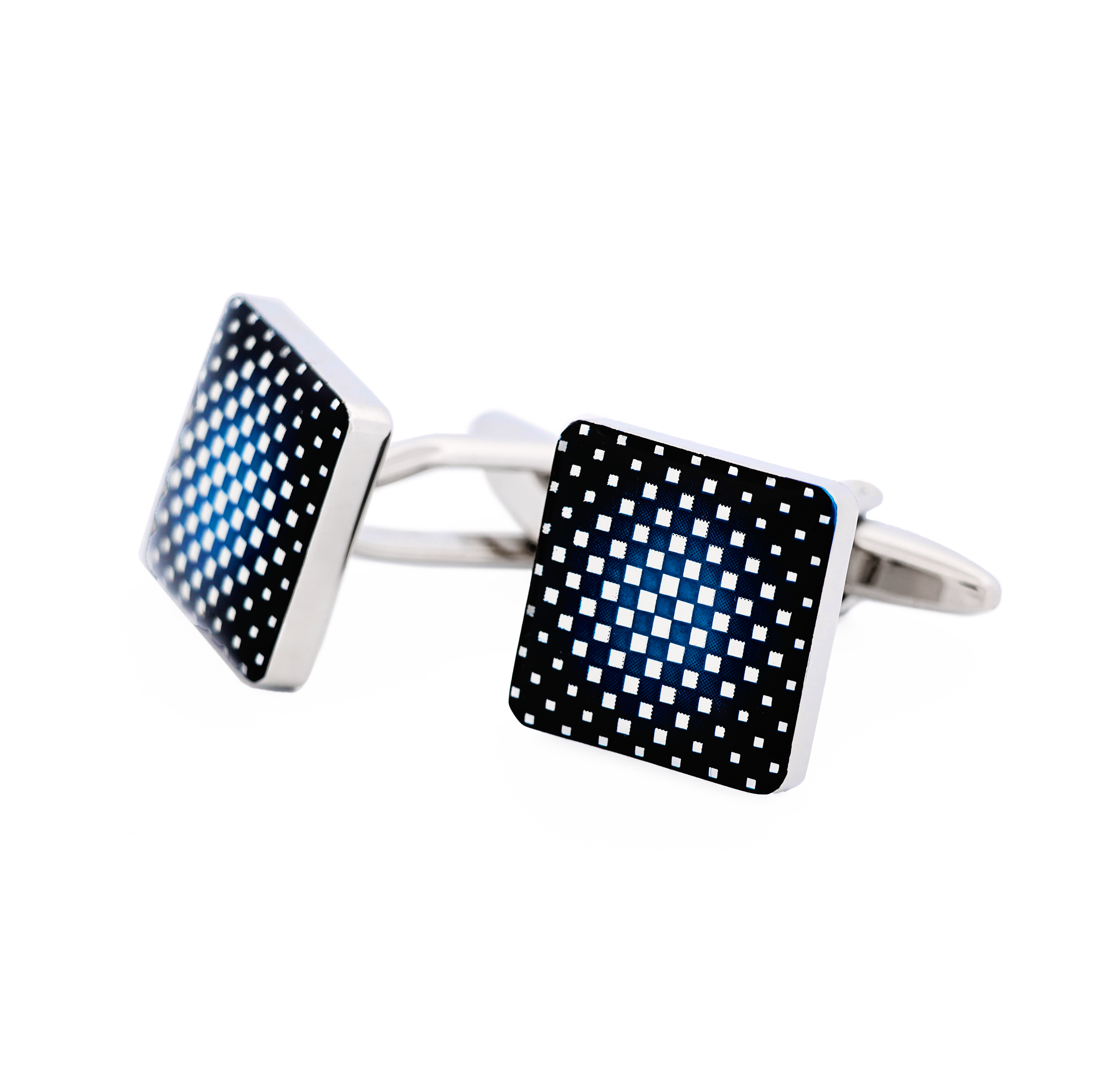 Black Blue White Cufflinks