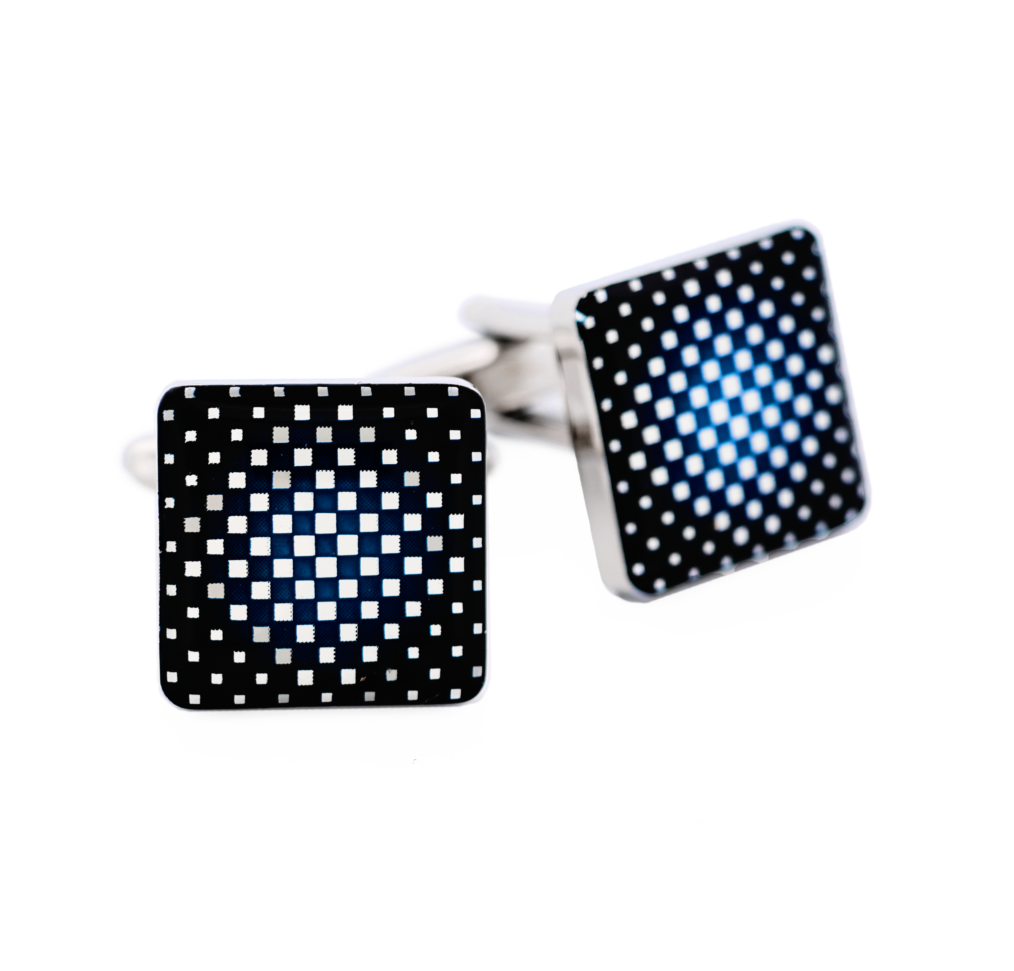 Black Blue White Cufflinks