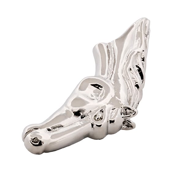 Imitation Rhodium Horse Head Tie Bar
