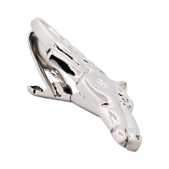 Imitation Rhodium Horse Head Tie Bar