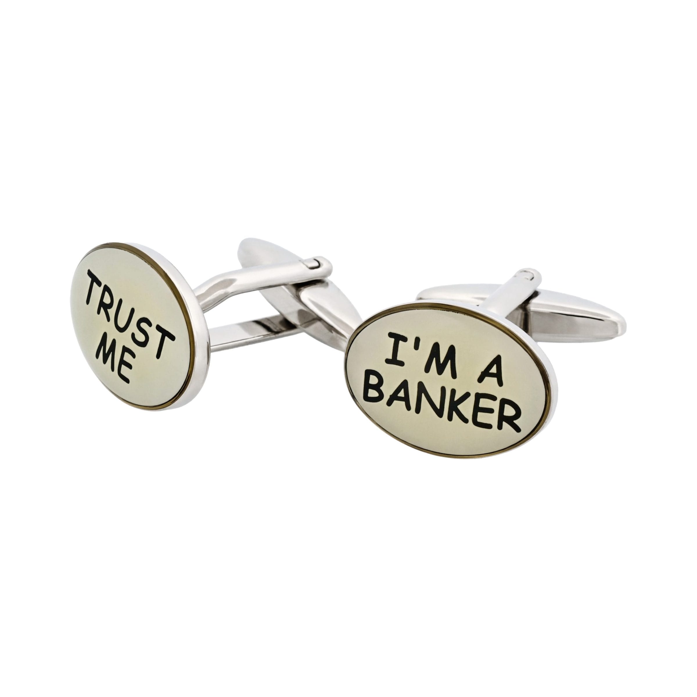 Trust Me & I'm A Banker Resin Cufflinks