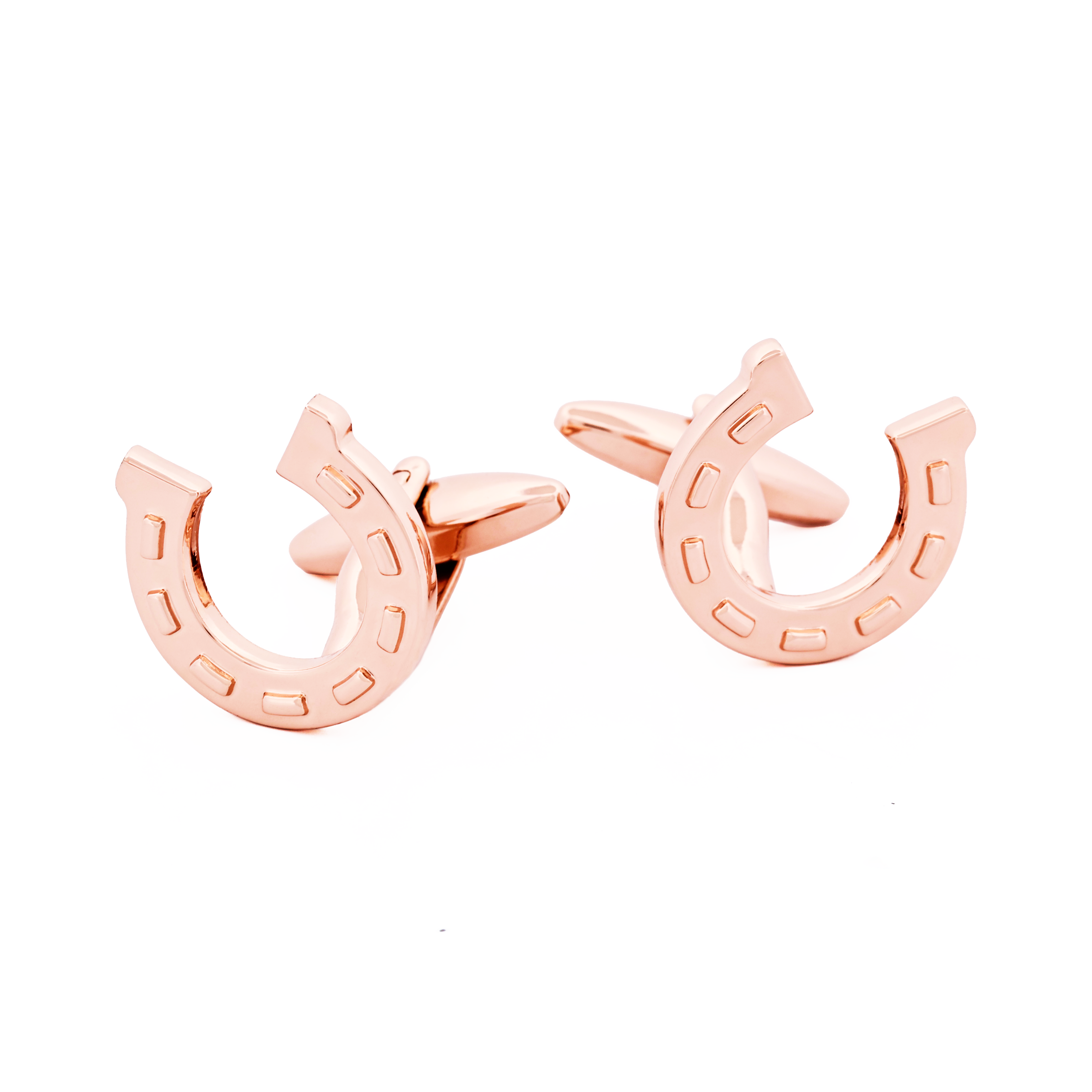 Rose Gold Horseshoe Cufflinks
