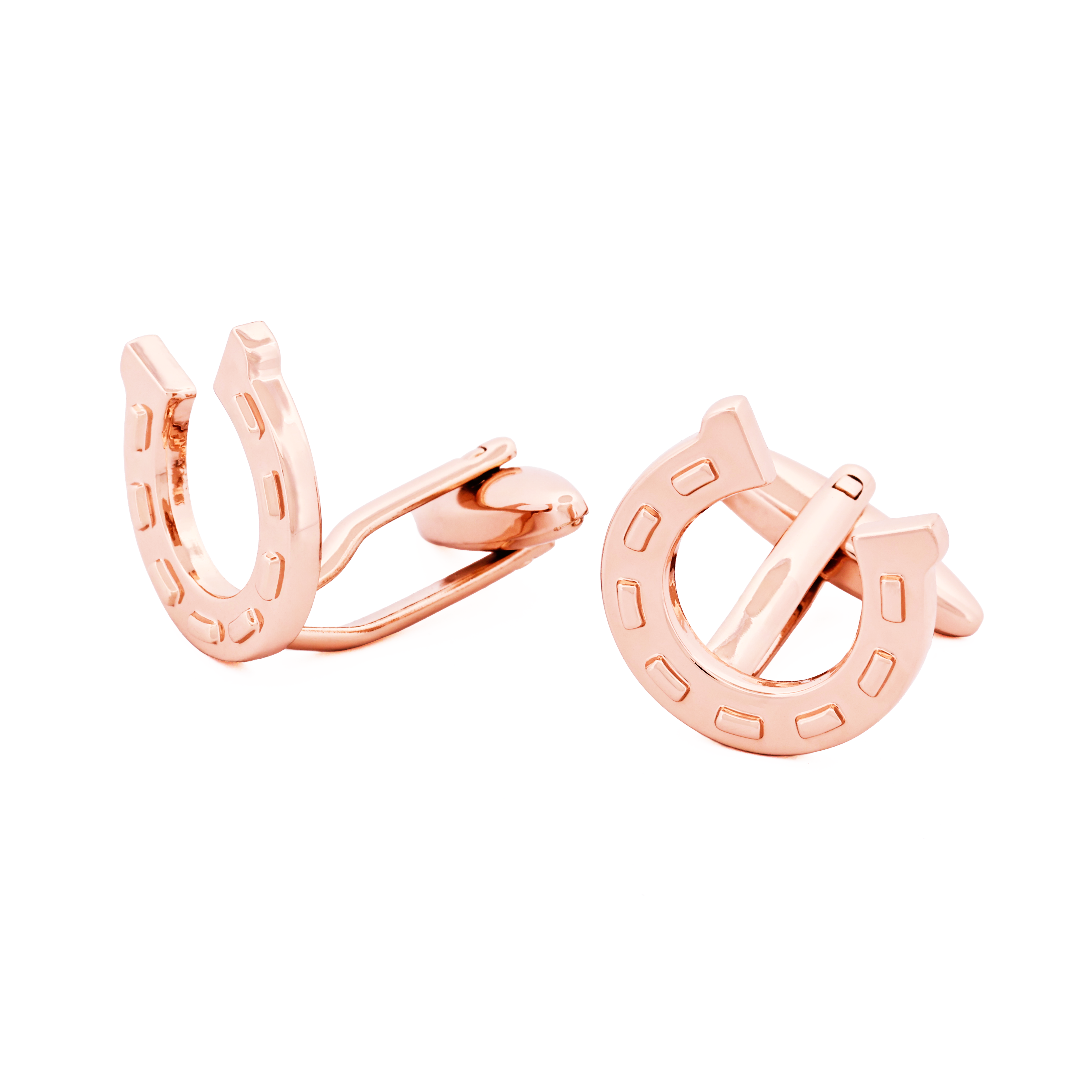 Rose Gold Horseshoe Cufflinks