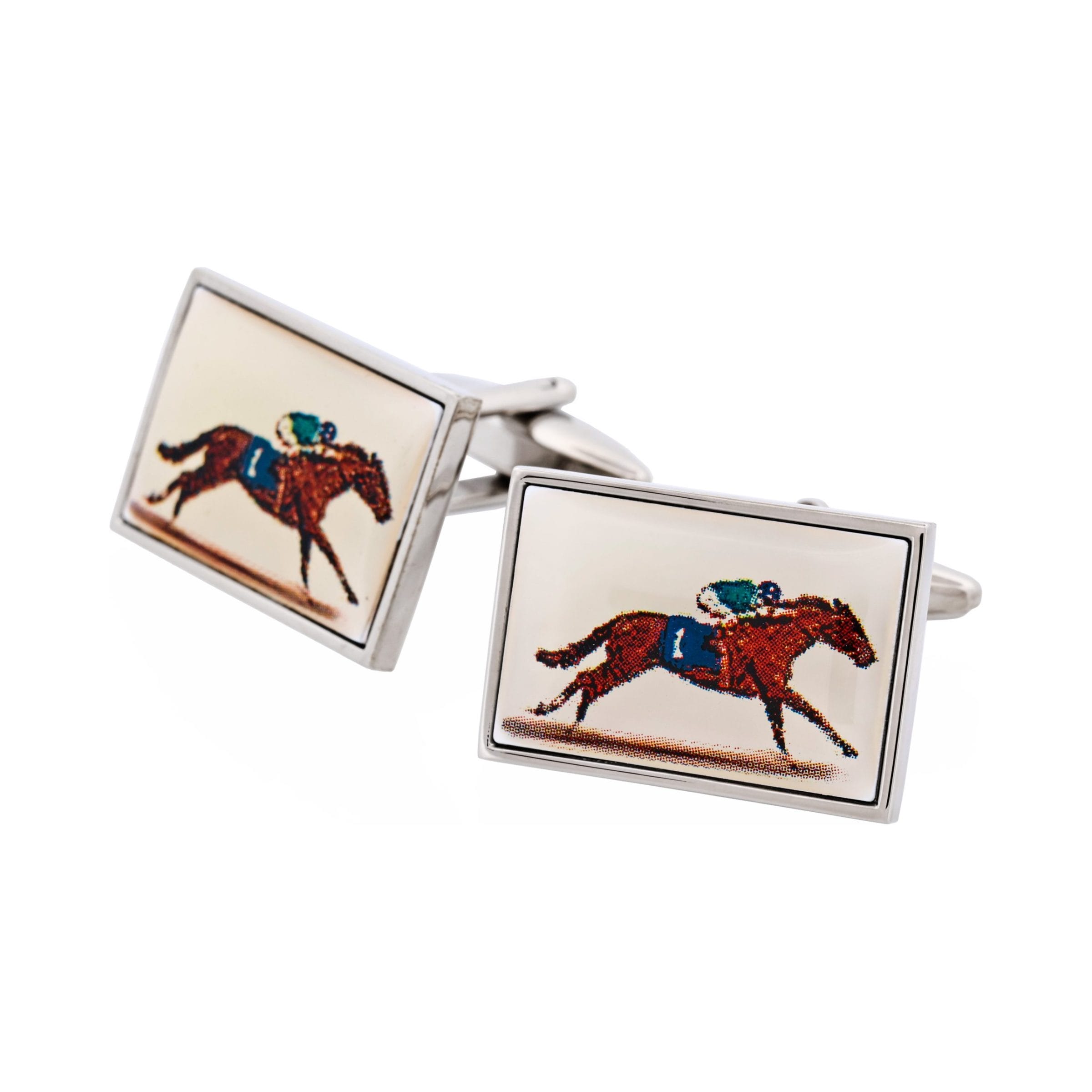Jockey & Horse Resin Cufflinks