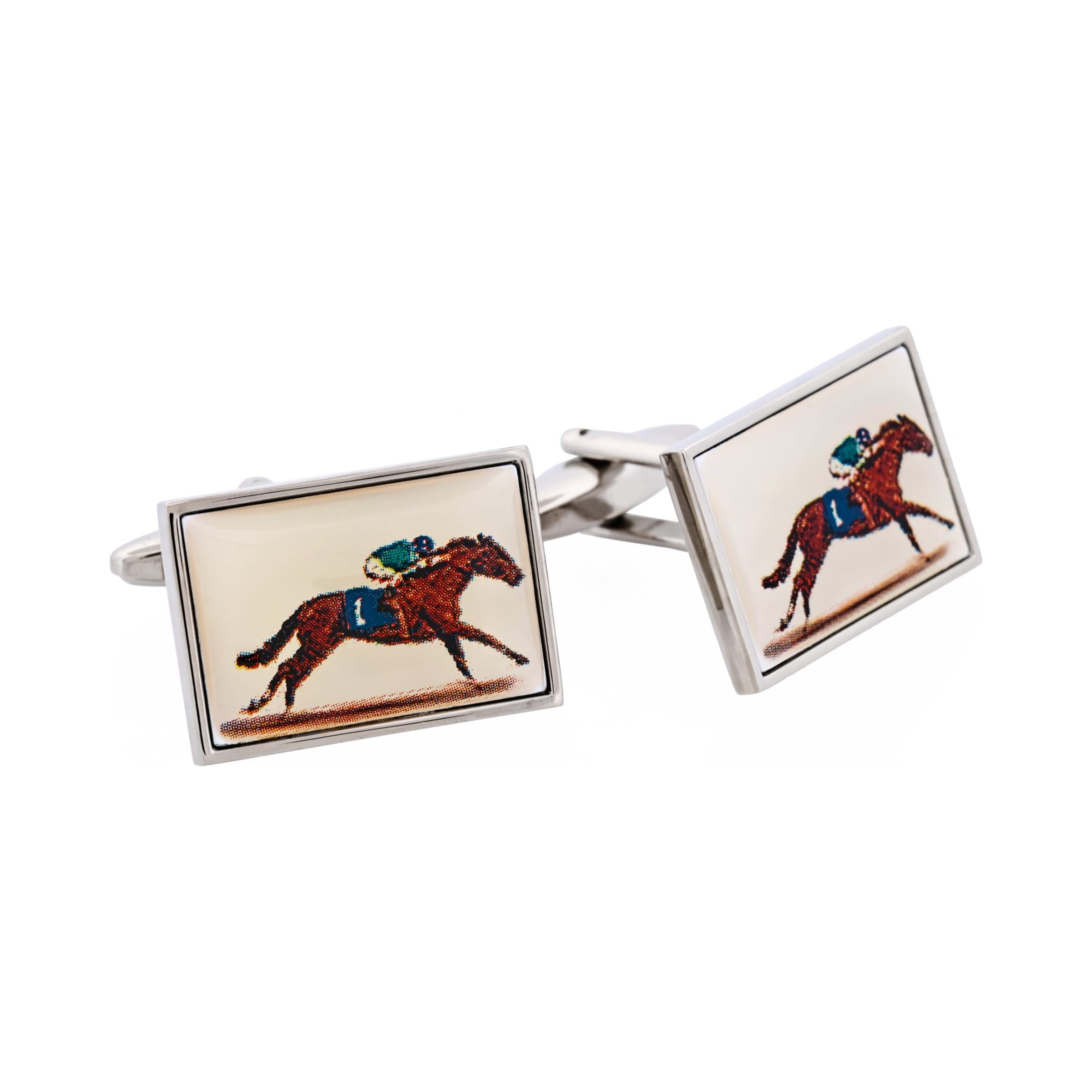 Jockey & Horse Resin Cufflinks