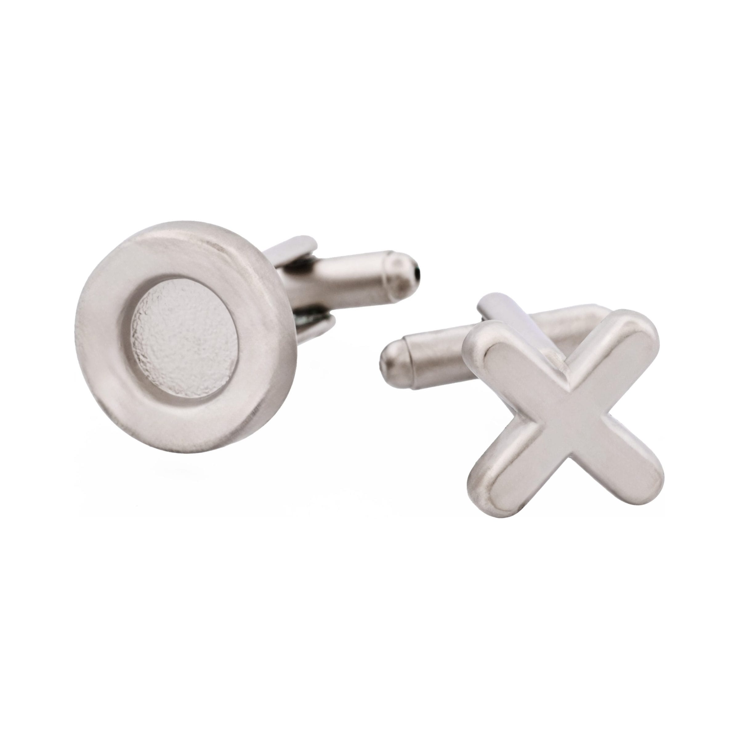 Rhodium Plated 0 & X Cufflinks